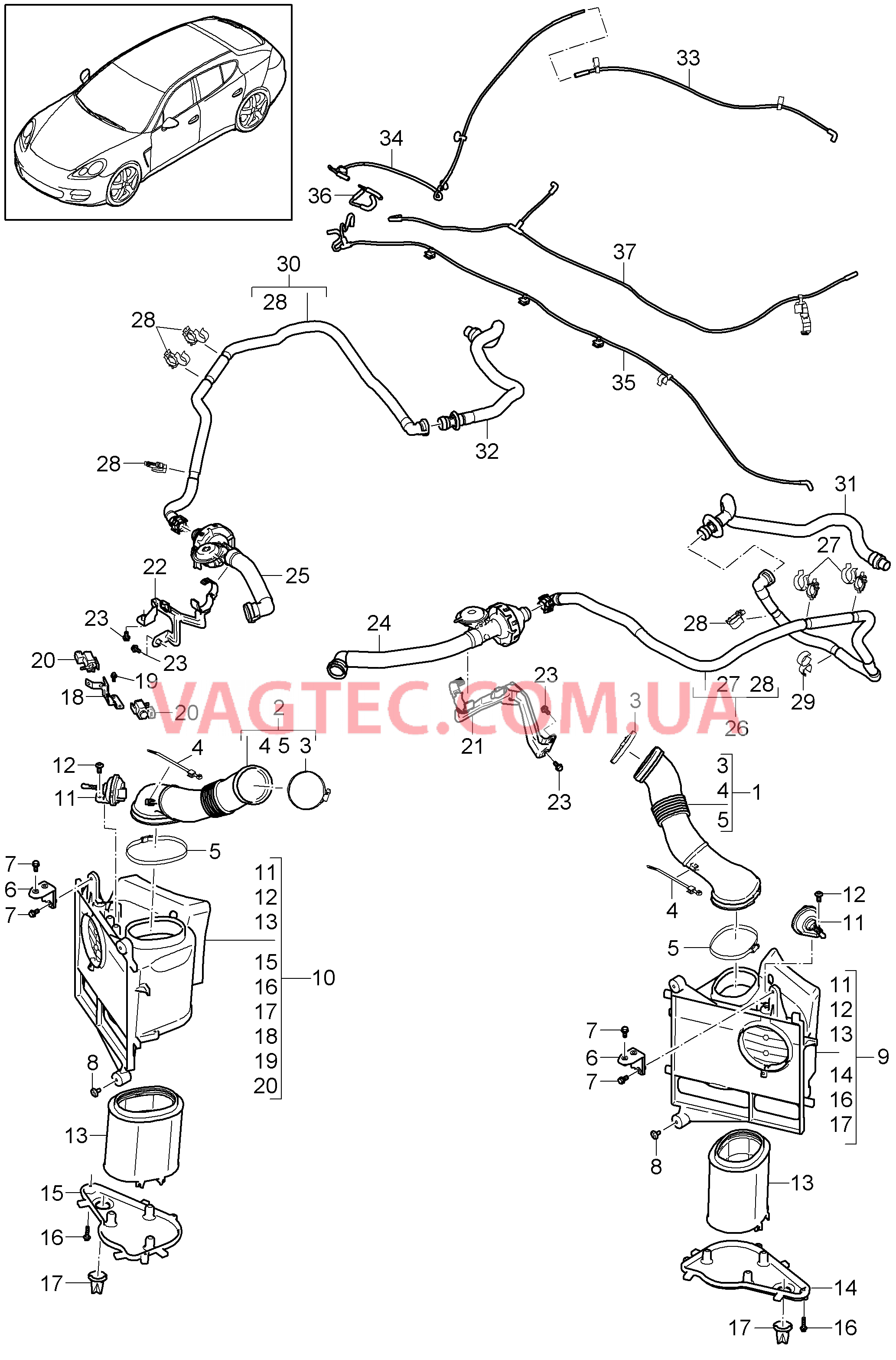 106-005 Присадка, Воздушный фильтр
						
						MCX.PA/RA, M48.40, I015 для PORSCHE Panamera 2010-2016USA