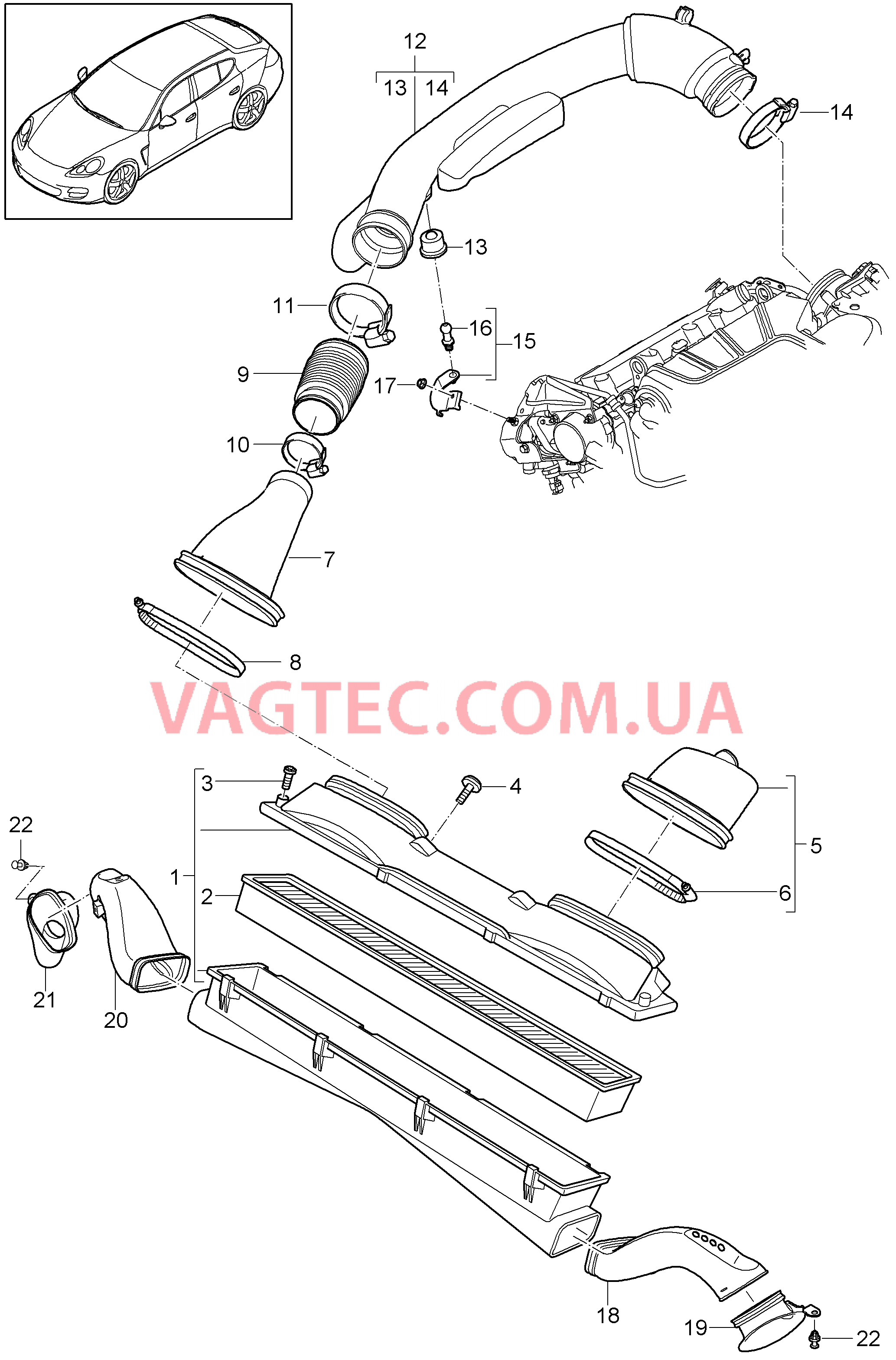 106-030 Воздушный фильтр
						
						MCG.EA/FA для PORSCHE Panamera 2010-2016USA