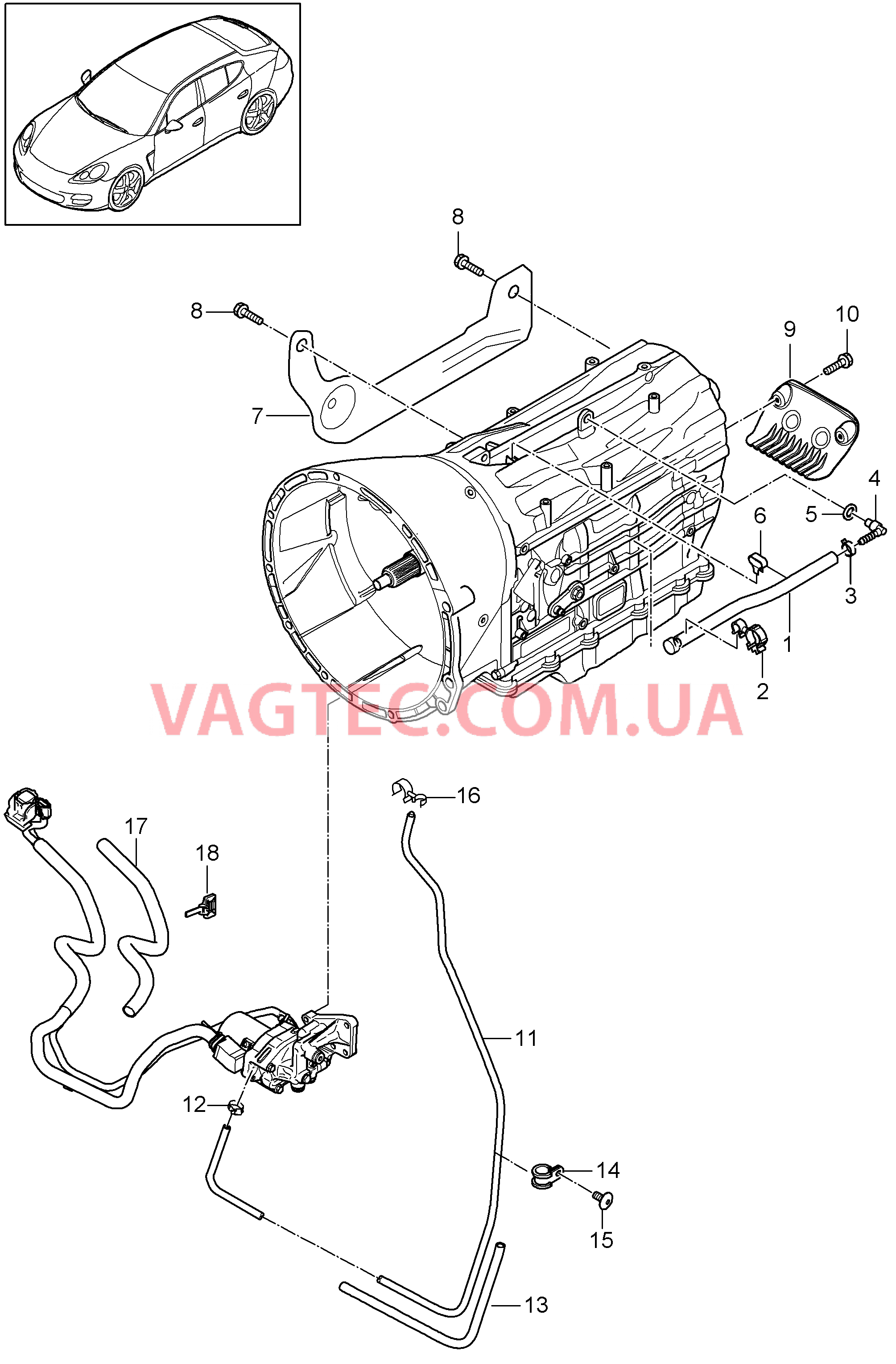 320-015 TIPTRONIC, Заменная коробка передач, Детали
						
						A70.00/10/11 для PORSCHE Panamera 2010-2016USA