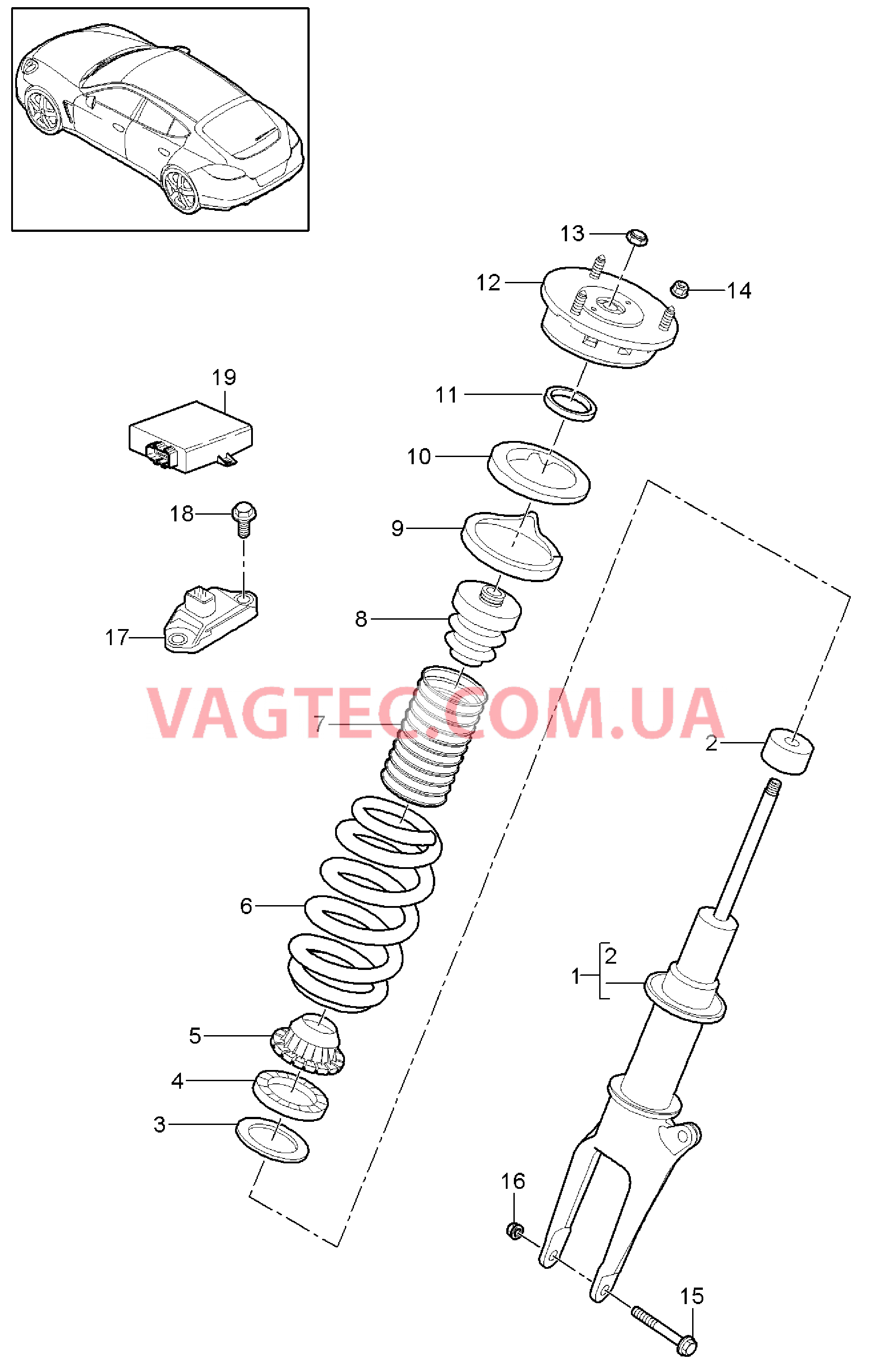 402-000 Пружина, Амортизац.стойка
						
						I475 для PORSCHE Panamera 2010-2016USA