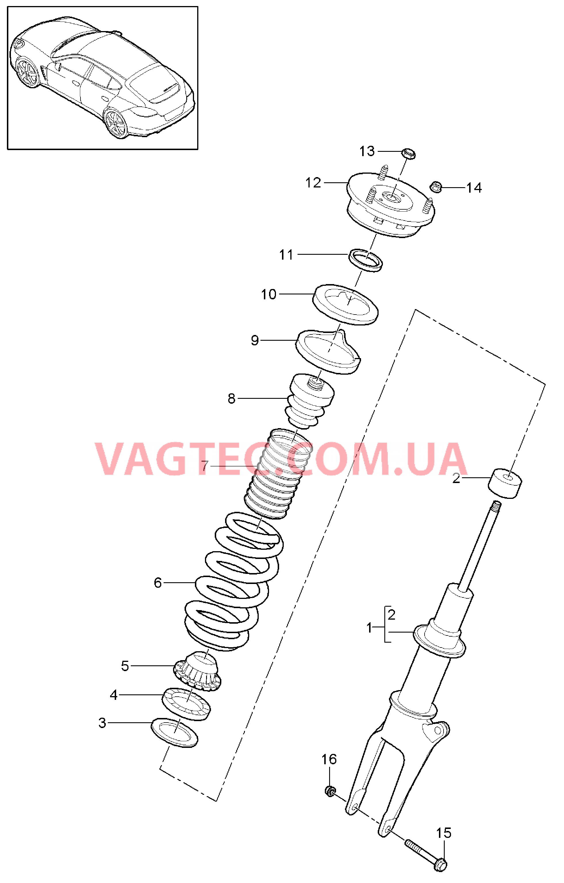 402-002 Пружина, Амортизац.стойка
						
						I029 для PORSCHE Panamera 2010-2016