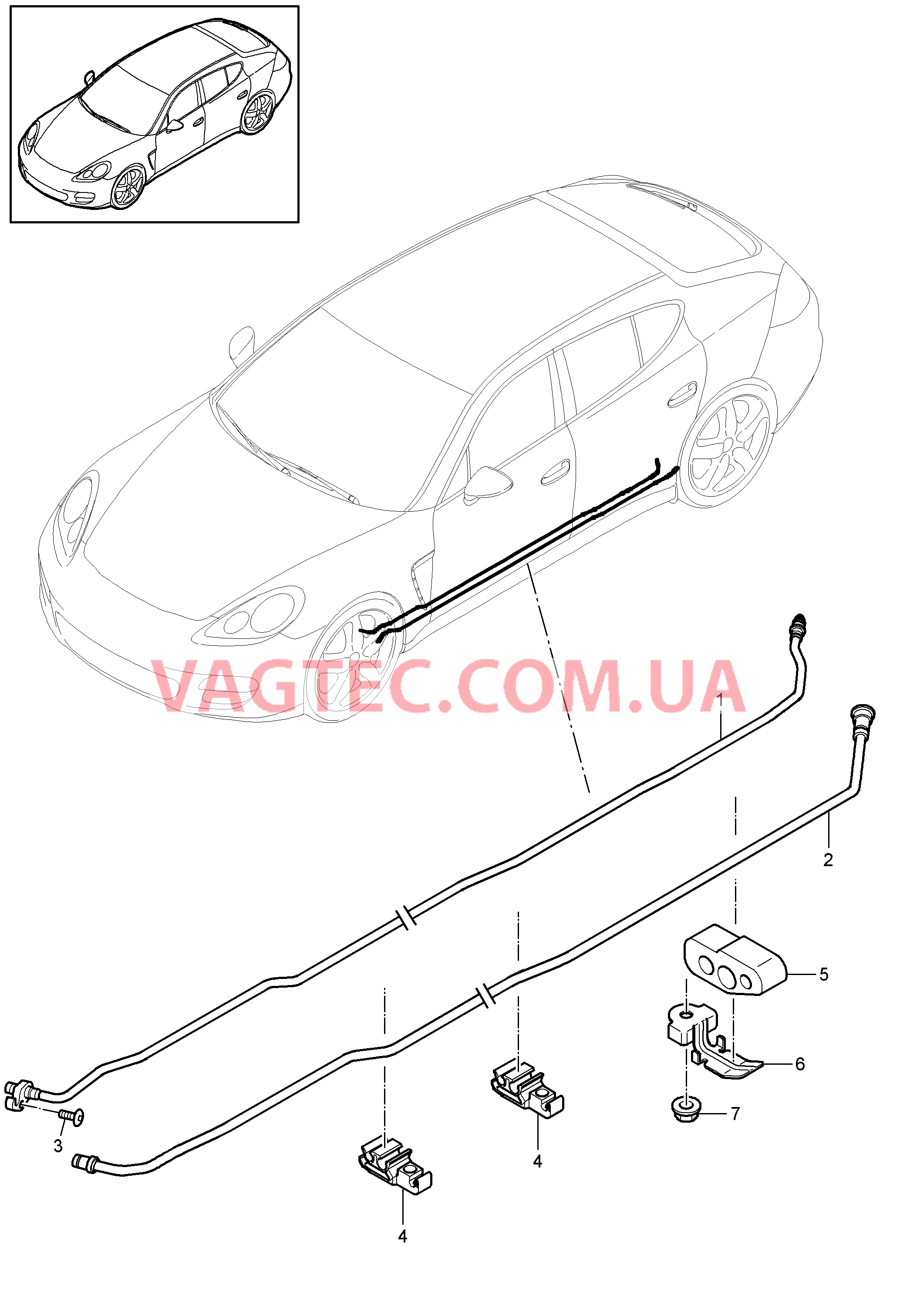 402-025 Стабилизатор, Напорная магистраль, Обратная магистраль, Днище кузова
						
						I351 для PORSCHE Panamera 2010-2016USA