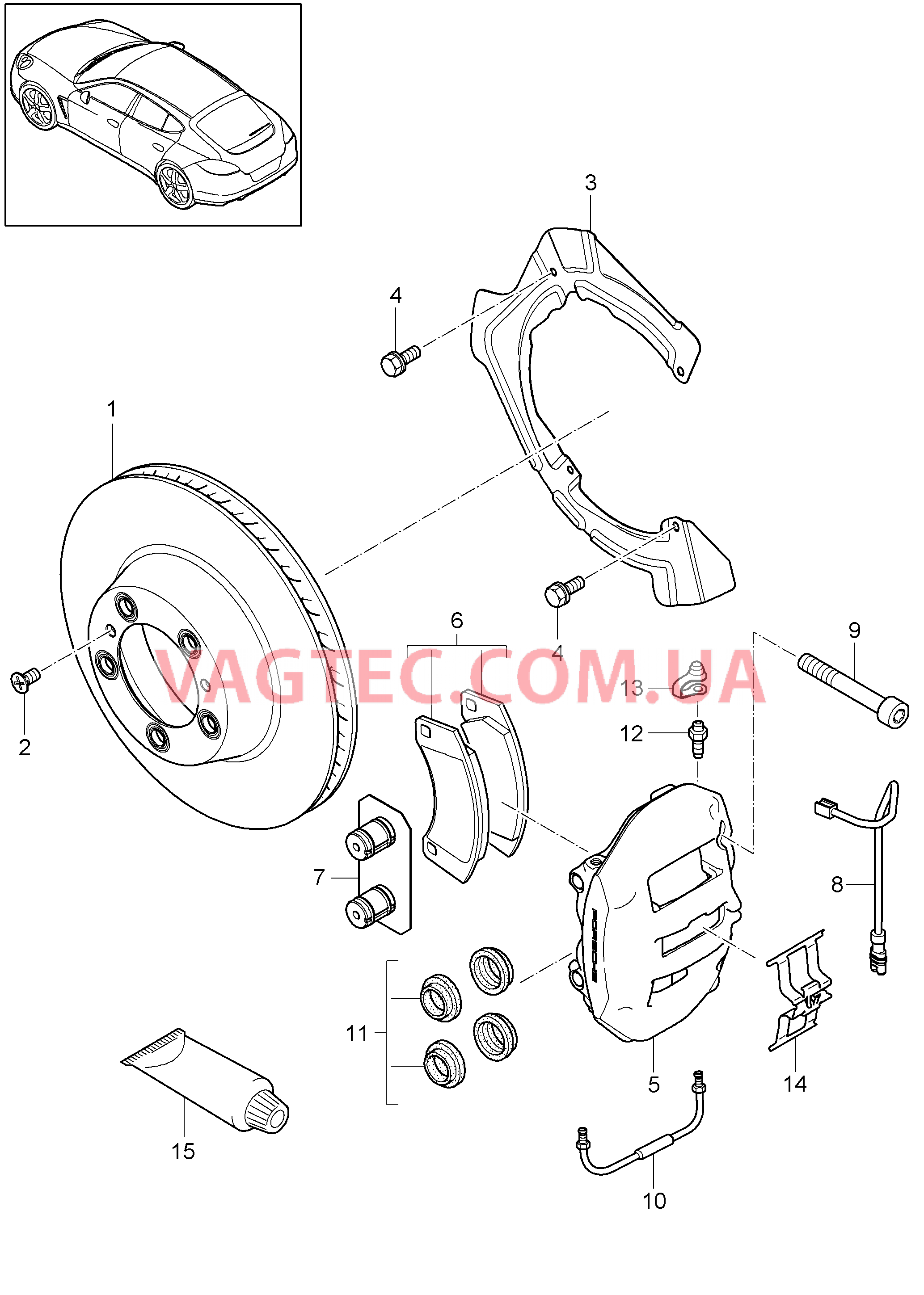 603-007 Дисковой тормоз, Задняя ось
						
						TURBO, MCW.BA, TURBO S, MCW.CA для PORSCHE Panamera 2010-2016