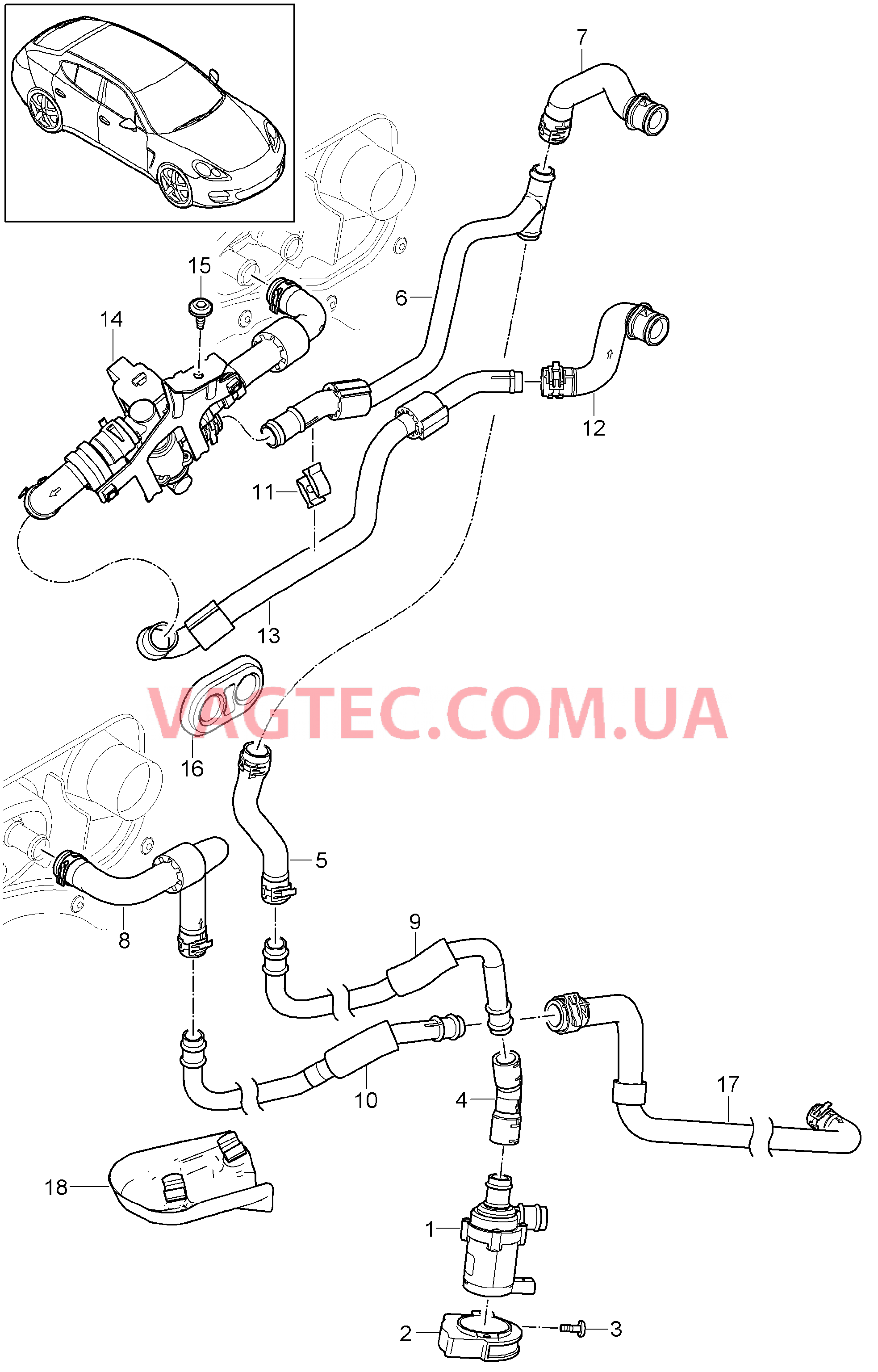 813-005 Проводка обогрева, Подвод, Задний ход, Водоотводящий короб, Дополнительный отопитель
						
						I850/851 для PORSCHE Panamera 2010-2016USA