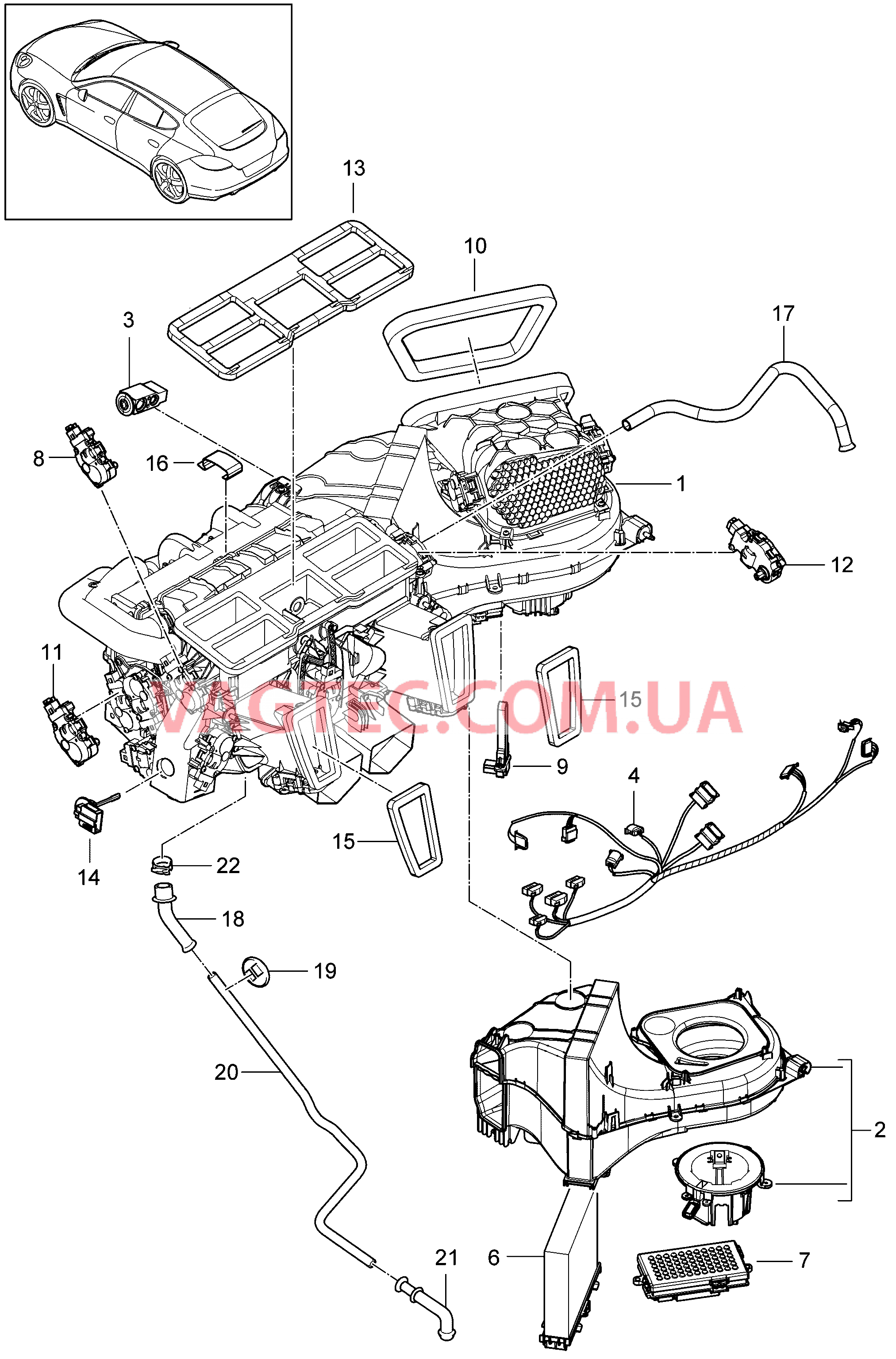 813-010 Кондиционер для PORSCHE Panamera 2010-2016