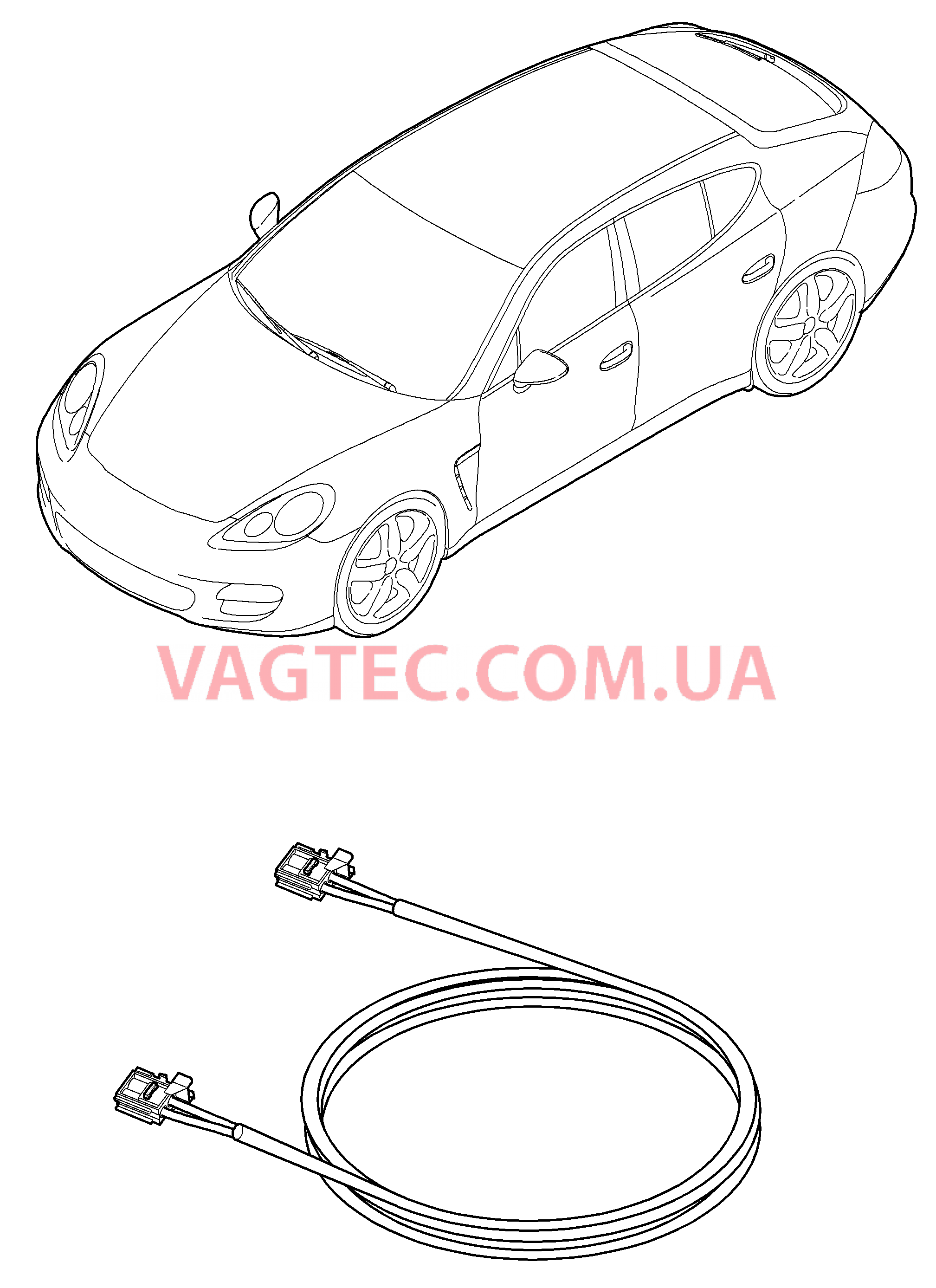 902-050 Световод для PORSCHE Panamera 2010-2016