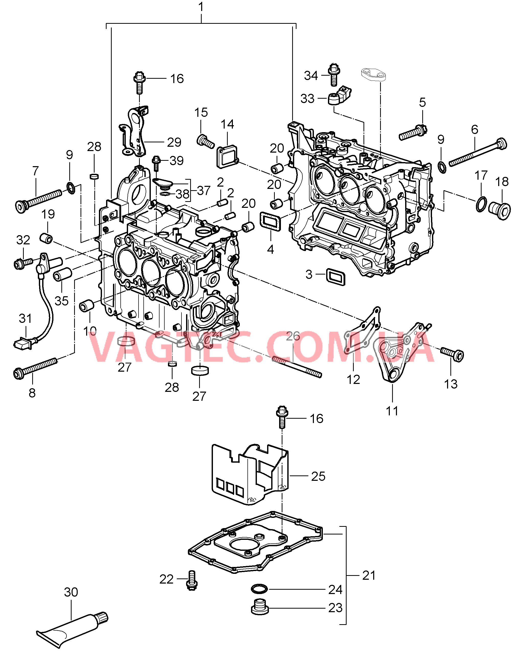 101-005 Кривошипный механизм
						
						M97.01, M96.05 для PORSCHE 911.Carrera 2005-2008
