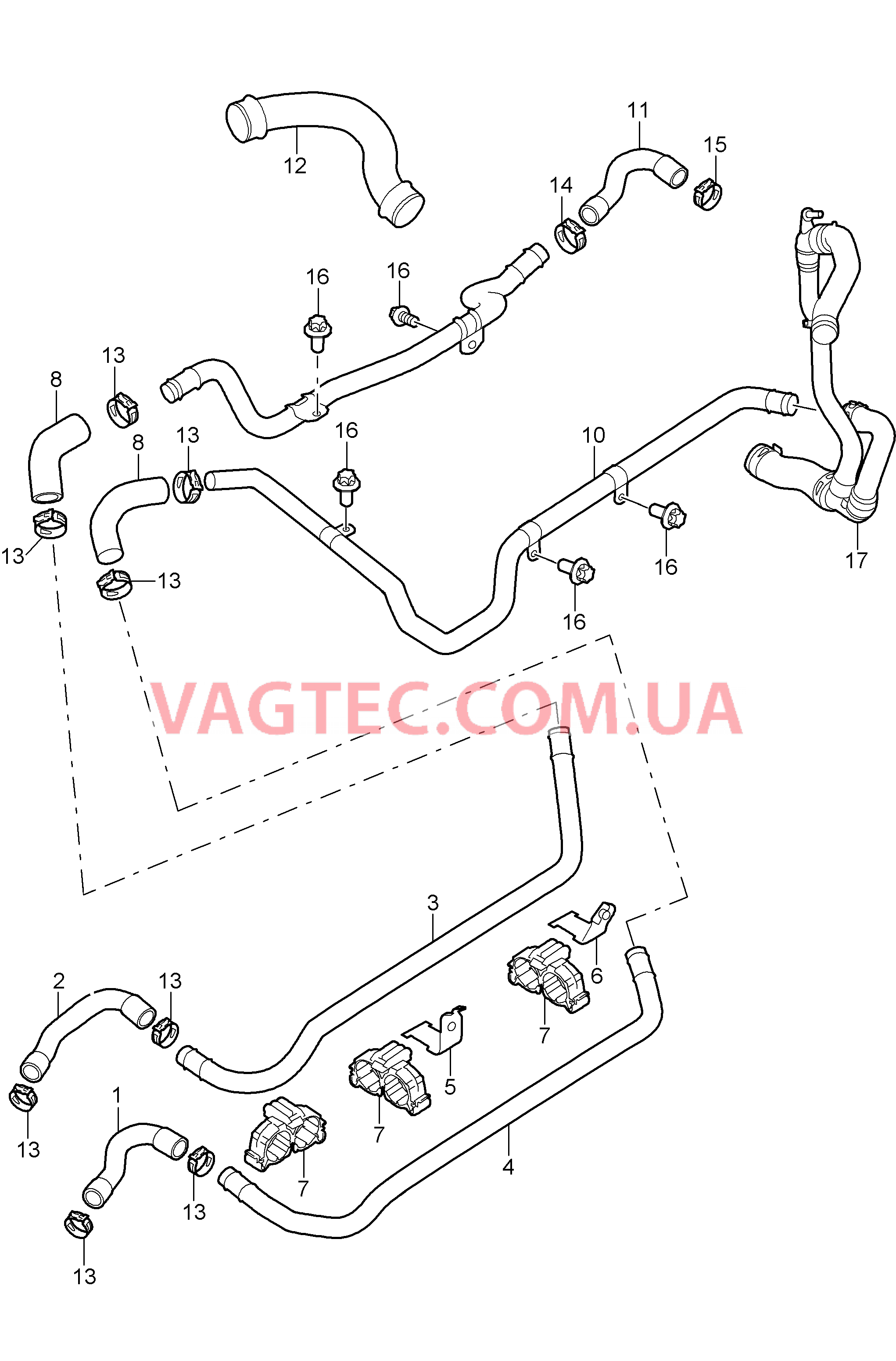 105-003 Линии, Обогрев
						
						M97.01, M96.05, I480 для PORSCHE 911.Carrera 2005-2008USA