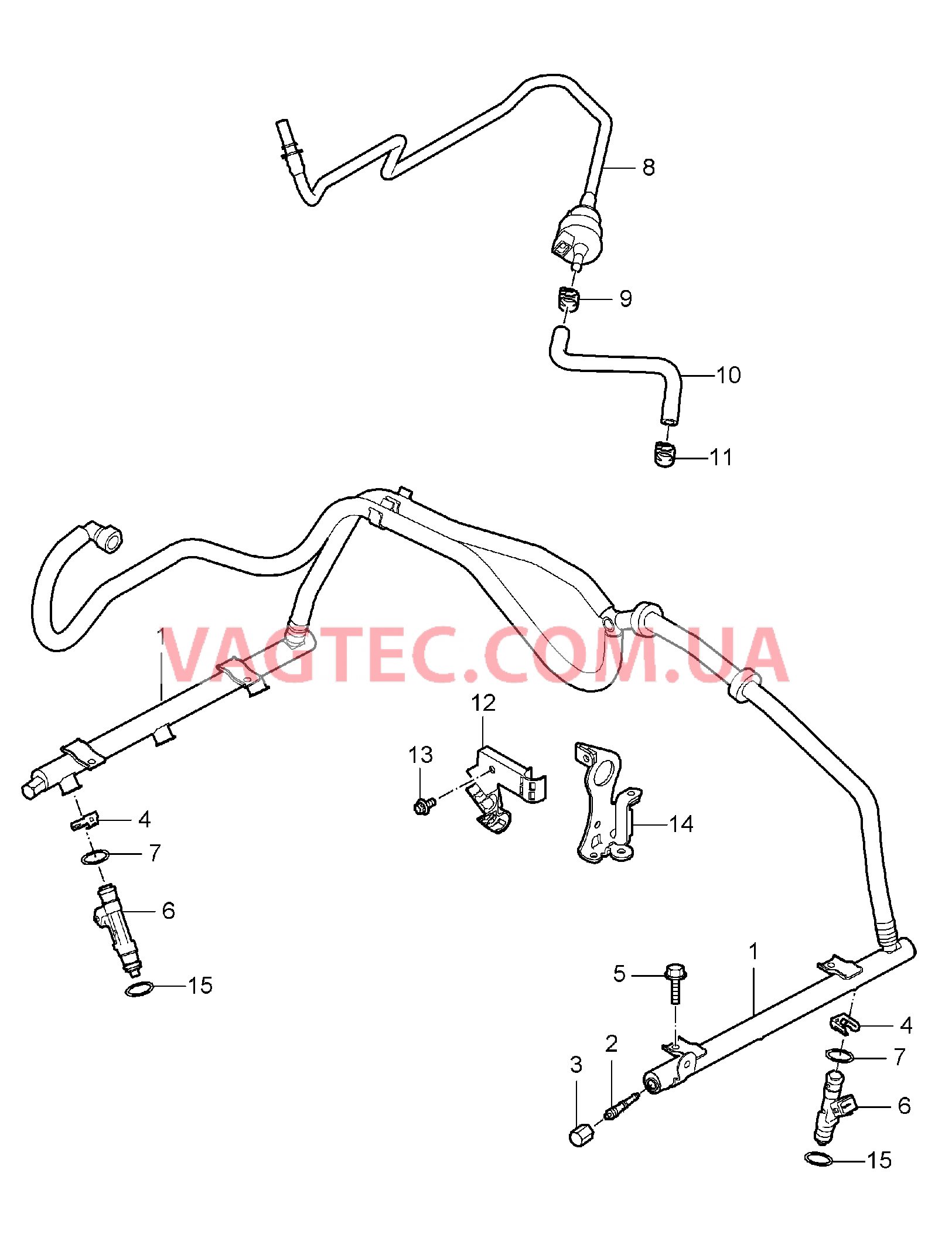 107-005 Топливная магистраль
						
						M97.01, M96.05 для PORSCHE 911.Carrera 2005-2008