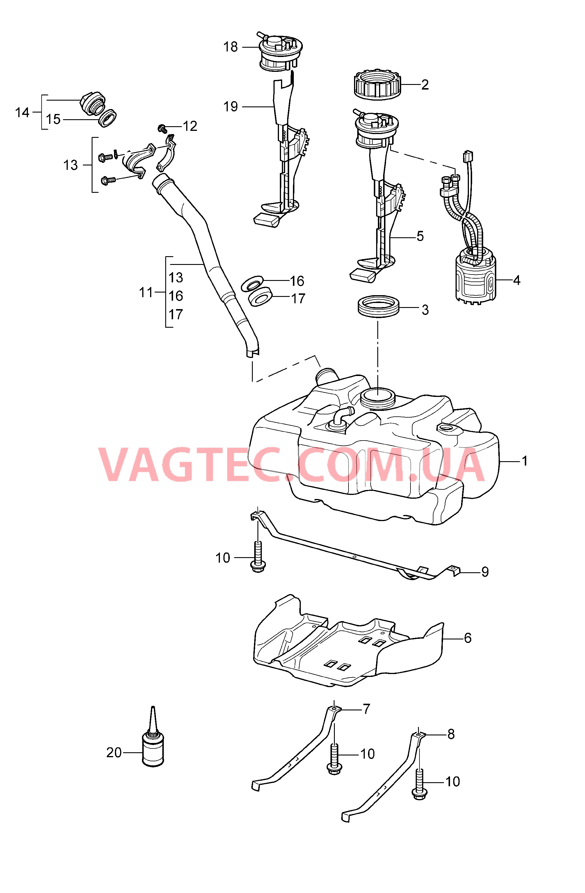 201-000 Топливный резервуар
						
						C2/C2S для PORSCHE 911.Carrera 2005-2008