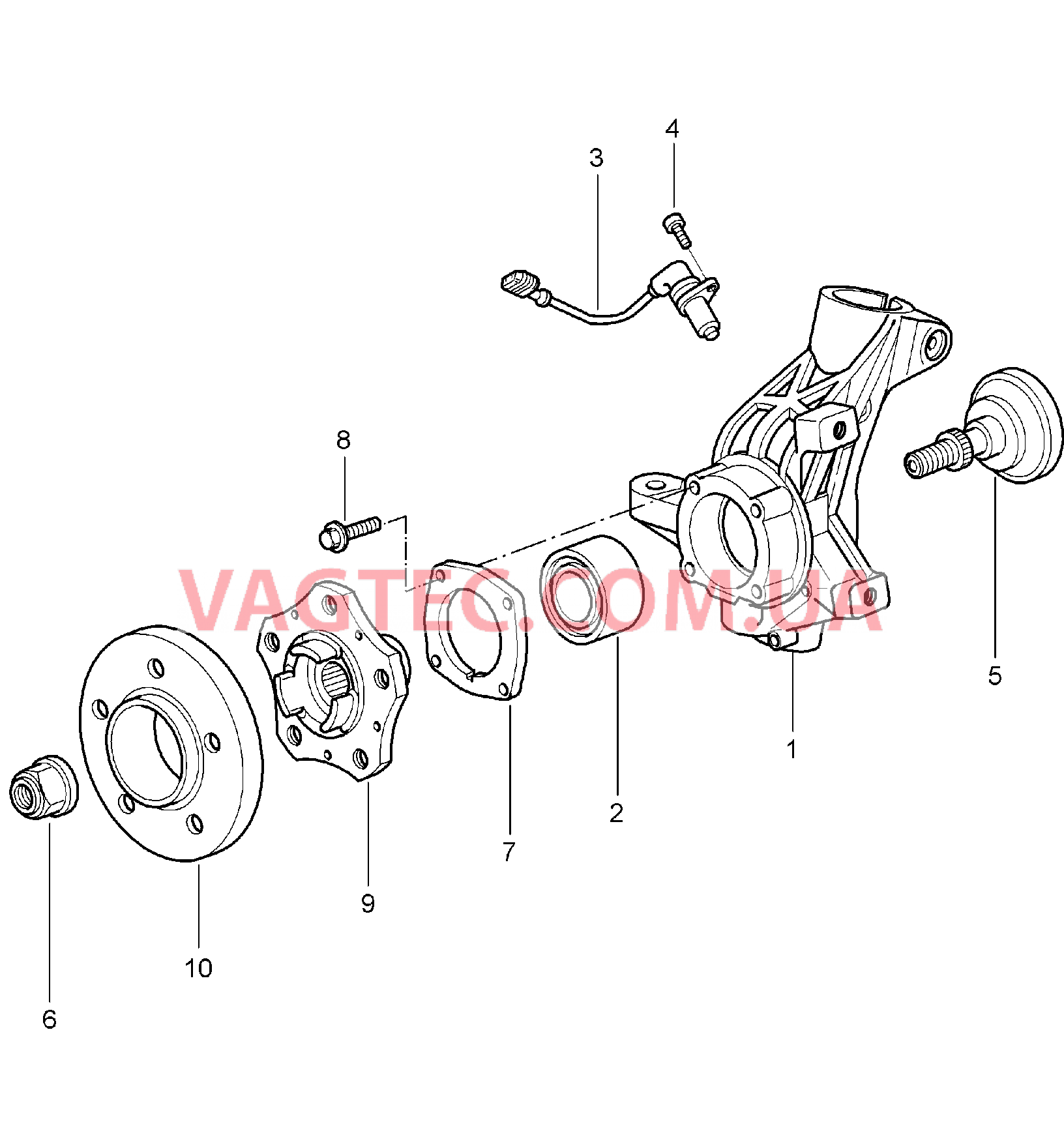 401-005 Корпус подшипника ступицы, Ступица для PORSCHE 911.Carrera 2005-2008