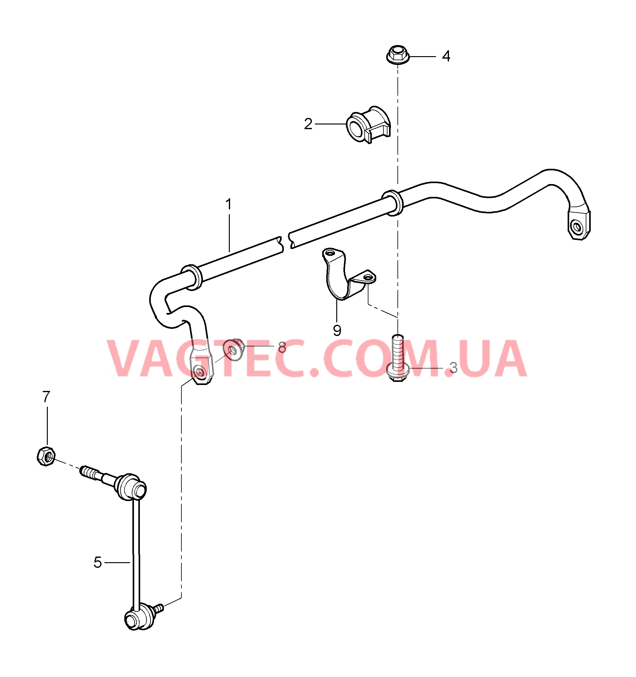 402-005 Стабилизатор для PORSCHE 911.Carrera 2005-2008