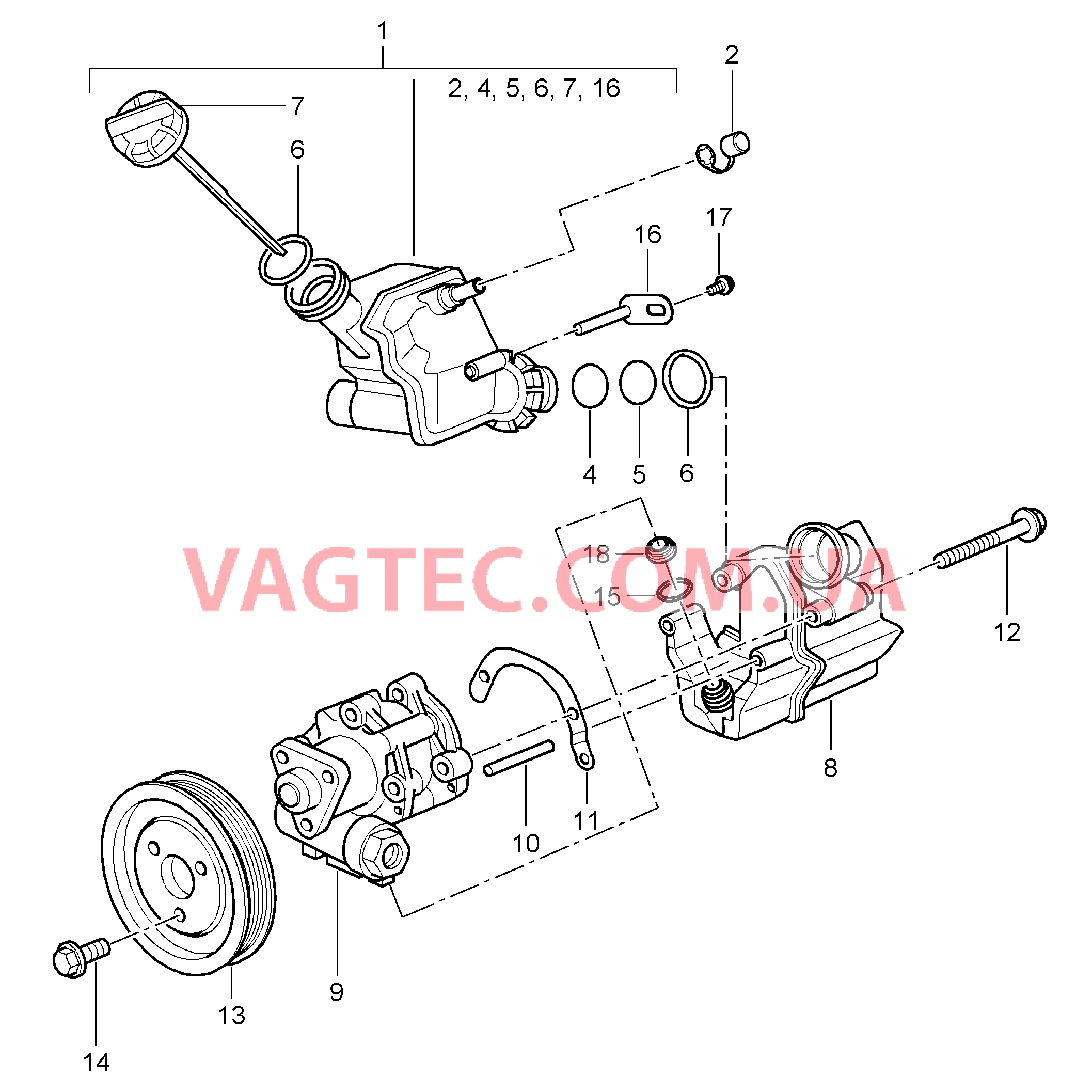 403-003 Рул.управ.с усилителем, Сервонасос, Резервуар для PORSCHE 911.Carrera 2005-2008