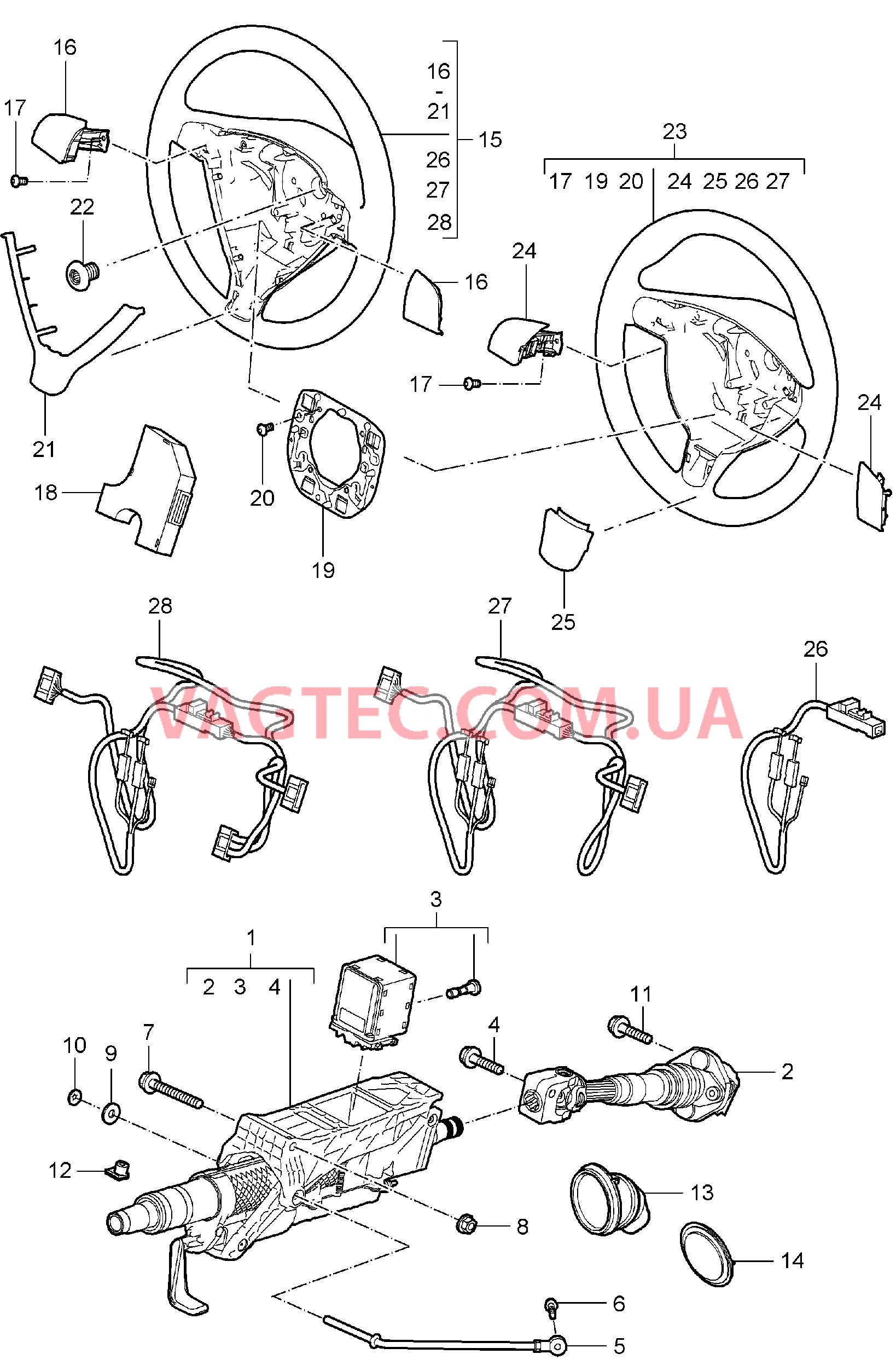 403-005 Защитная трубка рулевого вала, Рулевой вал, Рулевые колеса для PORSCHE 911.Carrera 2005-2008