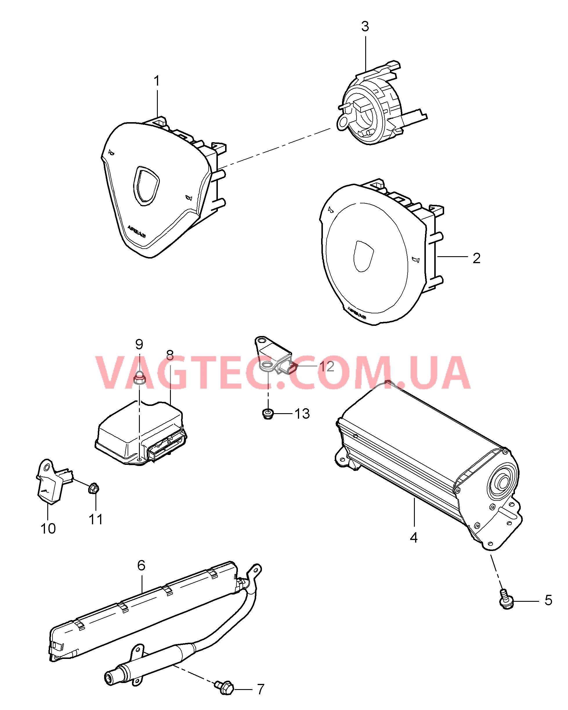 403-006 Подушка безопасности для PORSCHE 911.Carrera 2005-2008USA