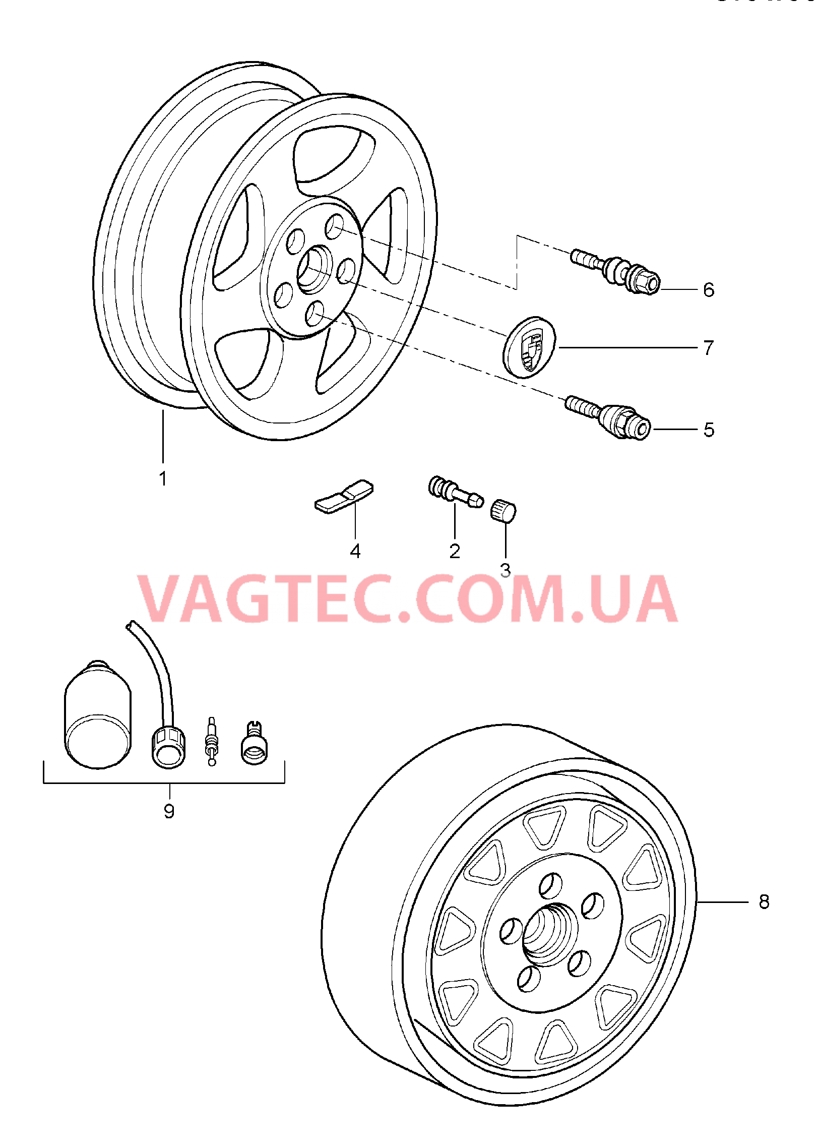 601-000 Колеса для PORSCHE 911.Carrera 2005-2008