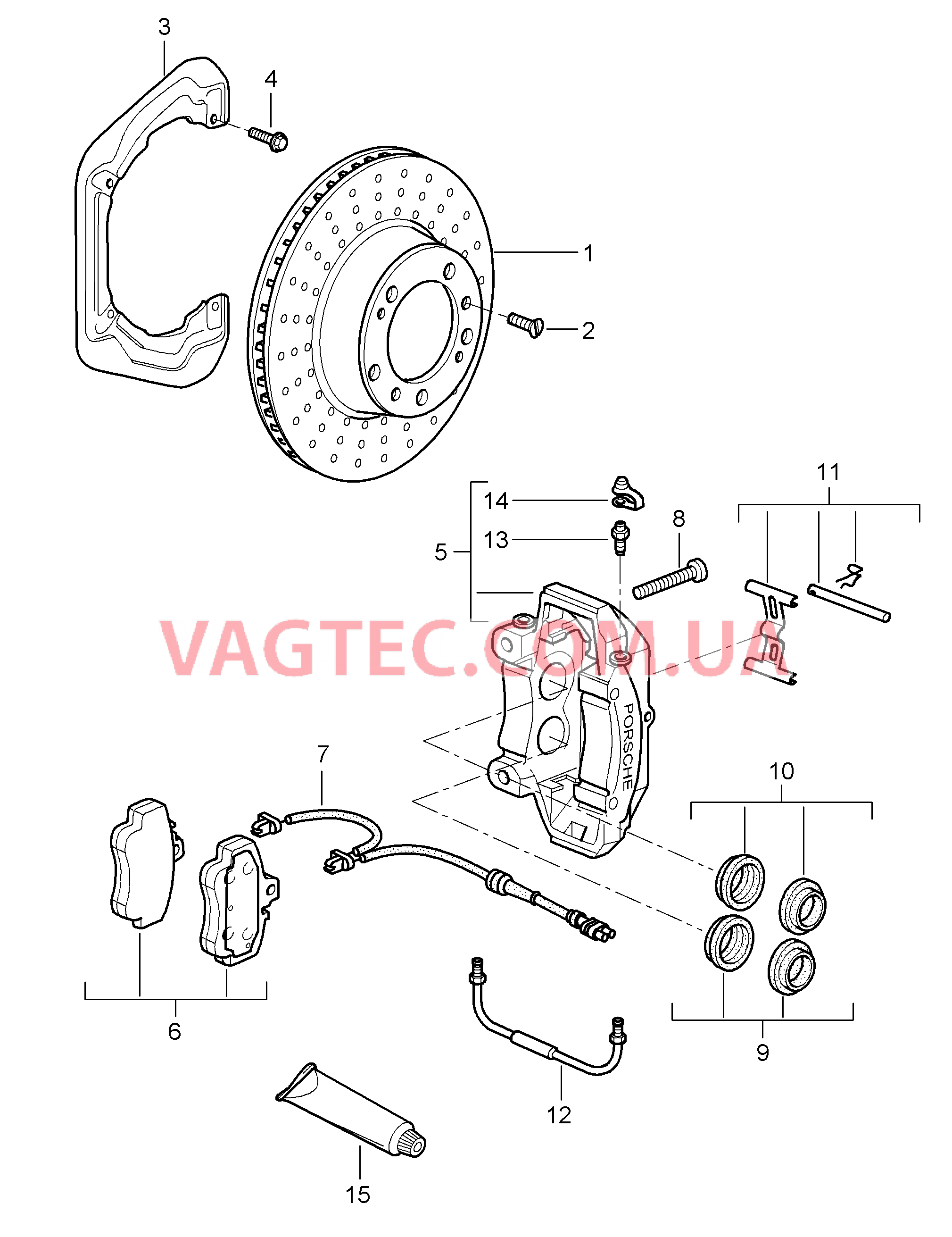 603-001 Дисковой тормоз, Задняя ось
						
						CARRERA 4, CARRERA 4S, TARGA, TARGA S для PORSCHE 911.Carrera 2005-2008