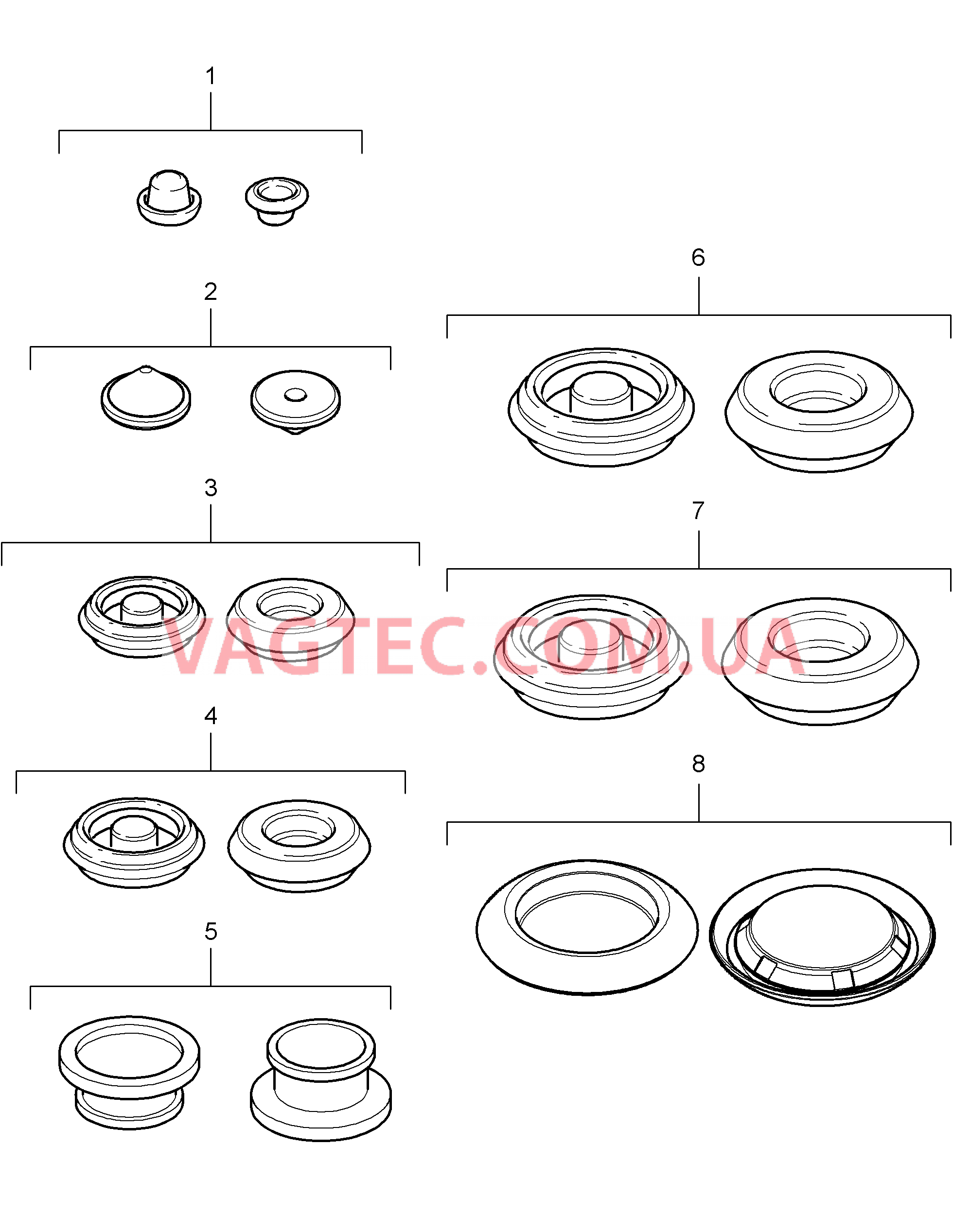 801-002 Пробка, плоский, см. руководство по рем. для PORSCHE 911.Carrera 2005-2008USA