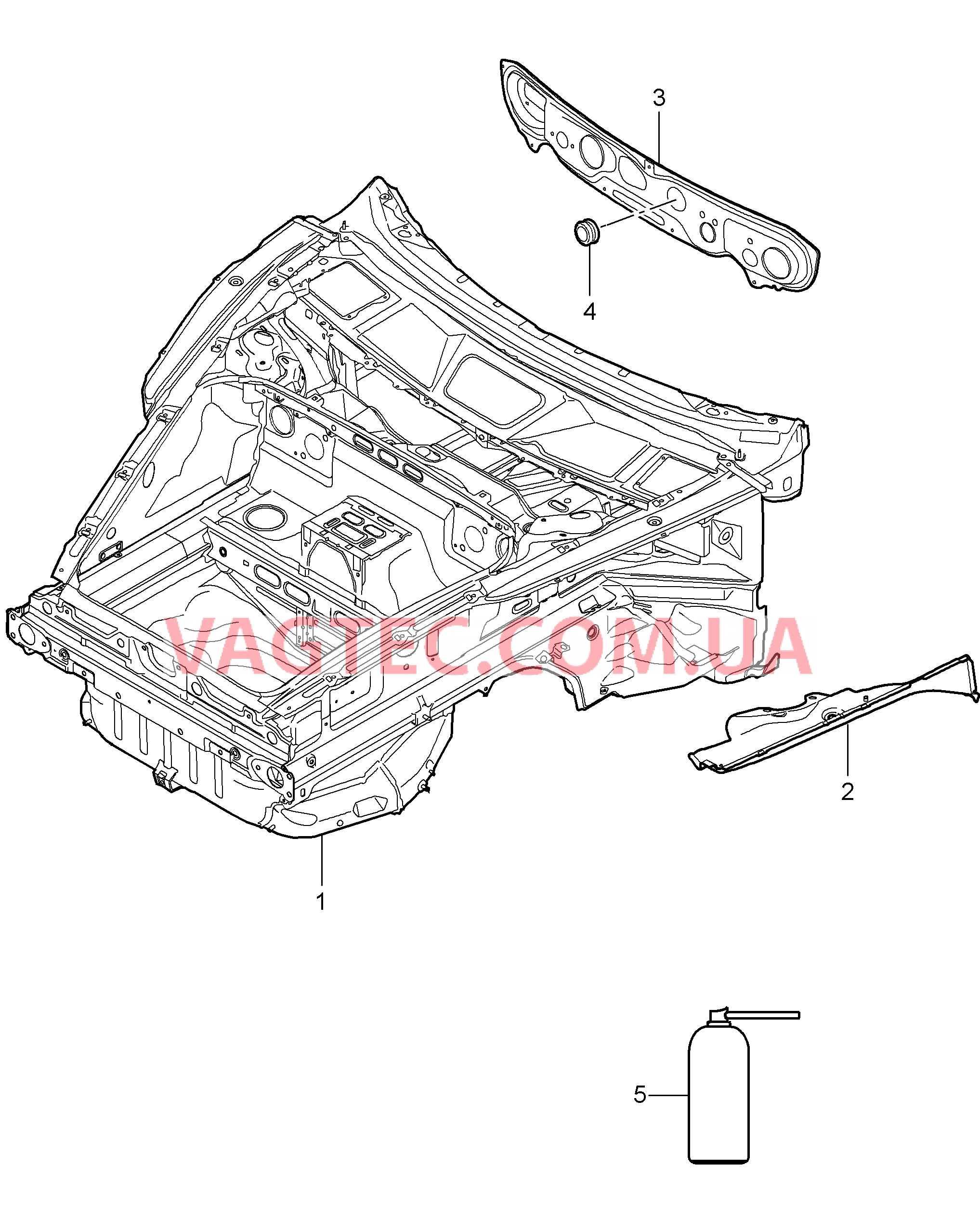 801-005 Передняя часть кузова для PORSCHE 911.Carrera 2005-2008