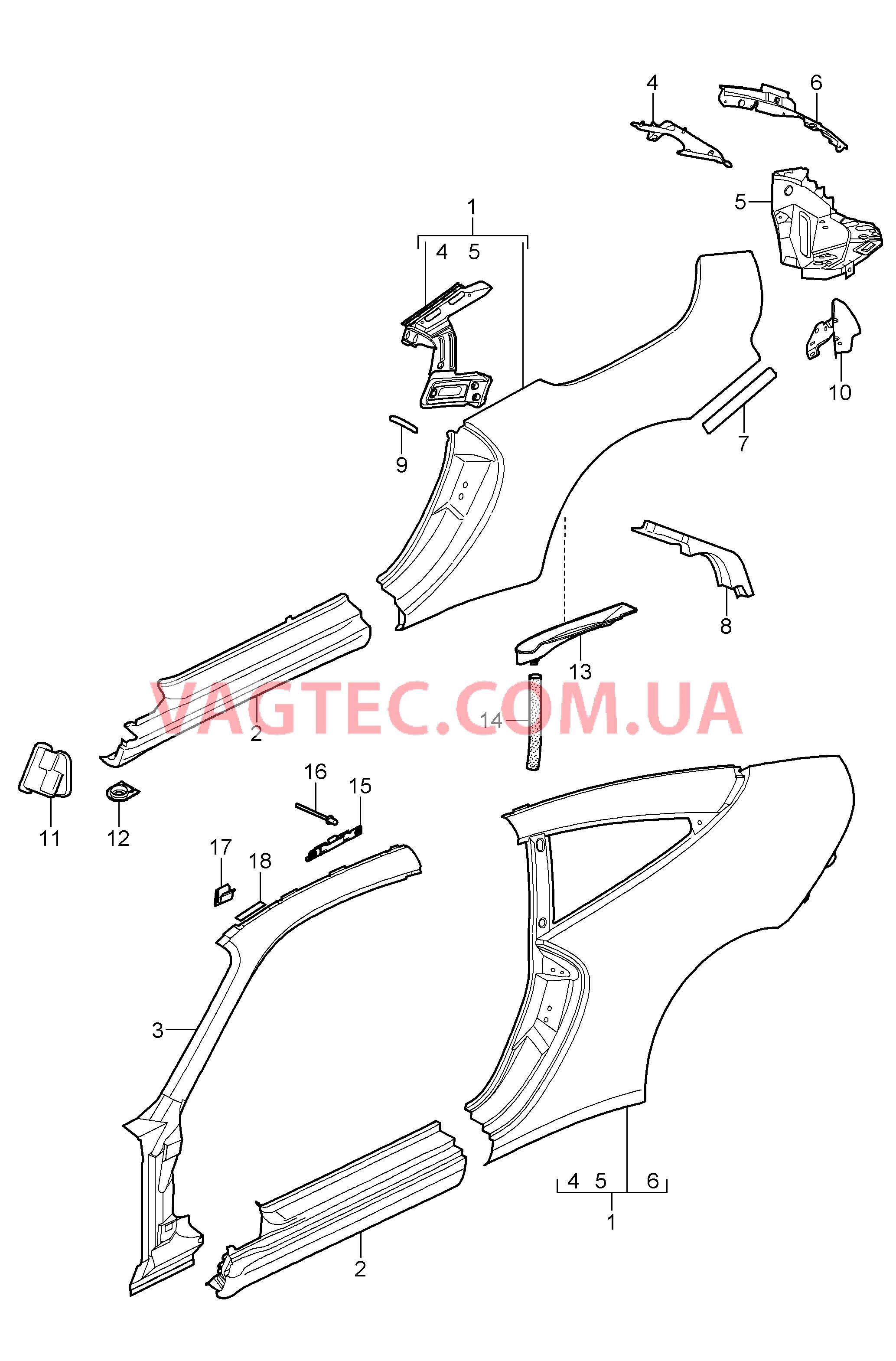 801-065 Боковая часть, внешний
						
						CABRIO/TARGA для PORSCHE 911.Carrera 2005-2008