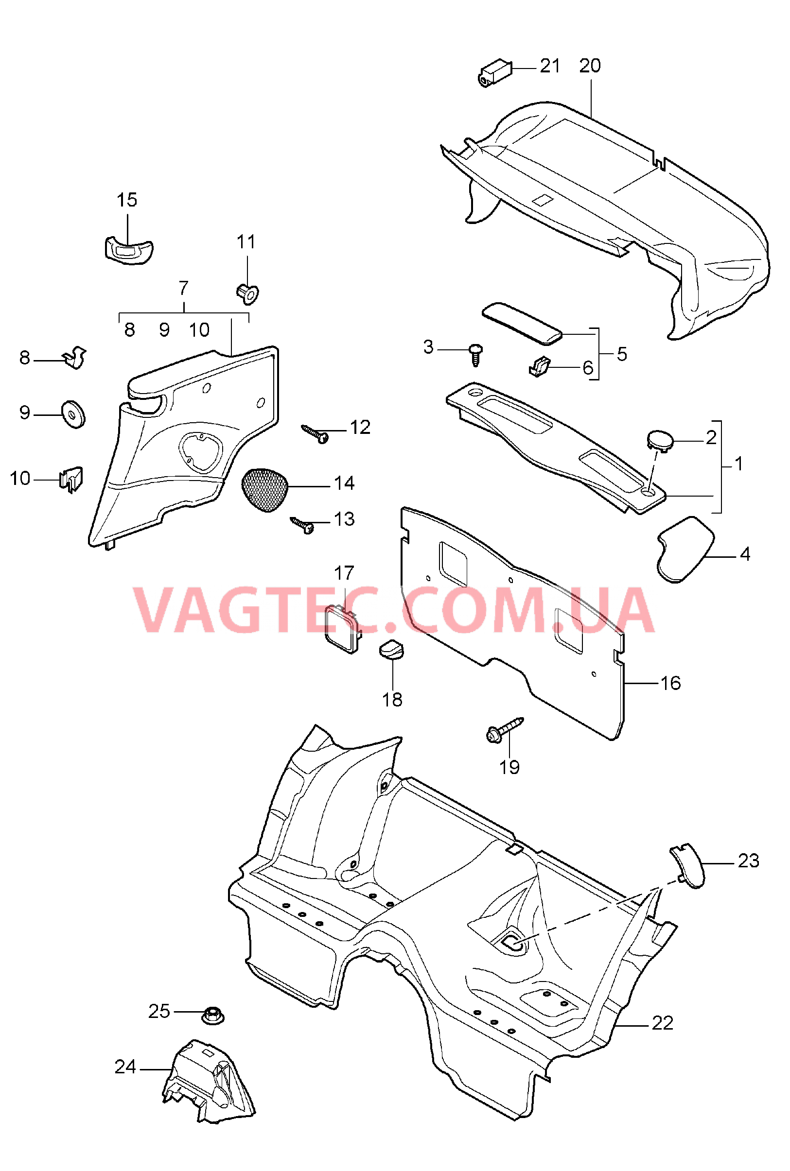 807-007 Обивки, задний
						
						CABRIO для PORSCHE 911.Carrera 2005-2008