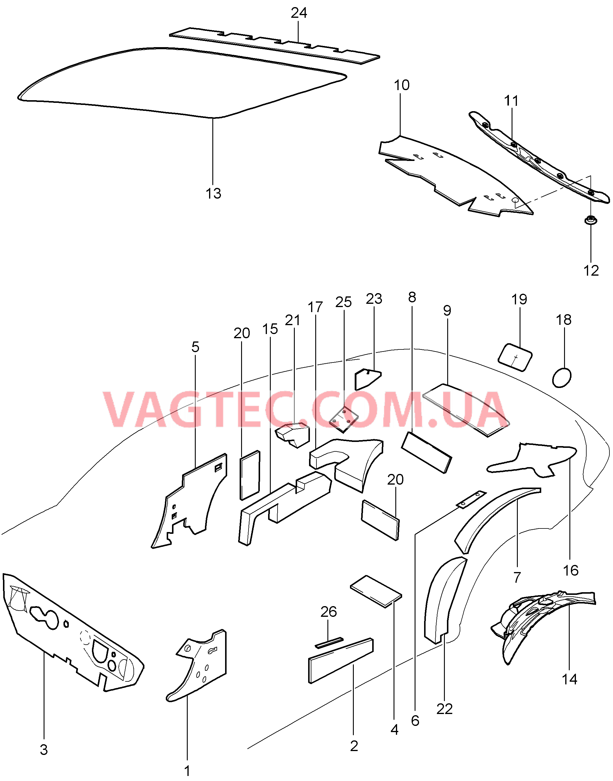 807-015 Кузов, Звукоизоляция 1
						
						COUPE/TARGA для PORSCHE 911.Carrera 2005-2008USA