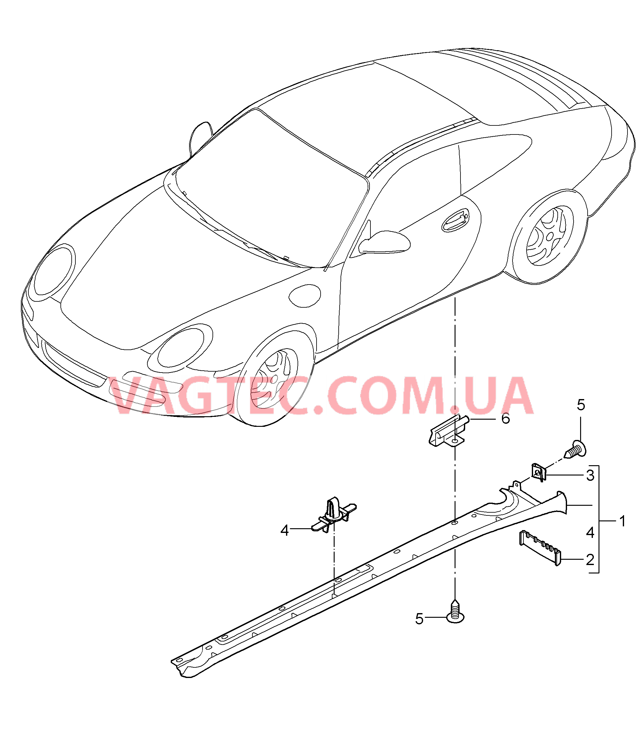 810-005 Накладка на порог
						
						CARRERA 4, TARGA для PORSCHE 911.Carrera 2005-2008