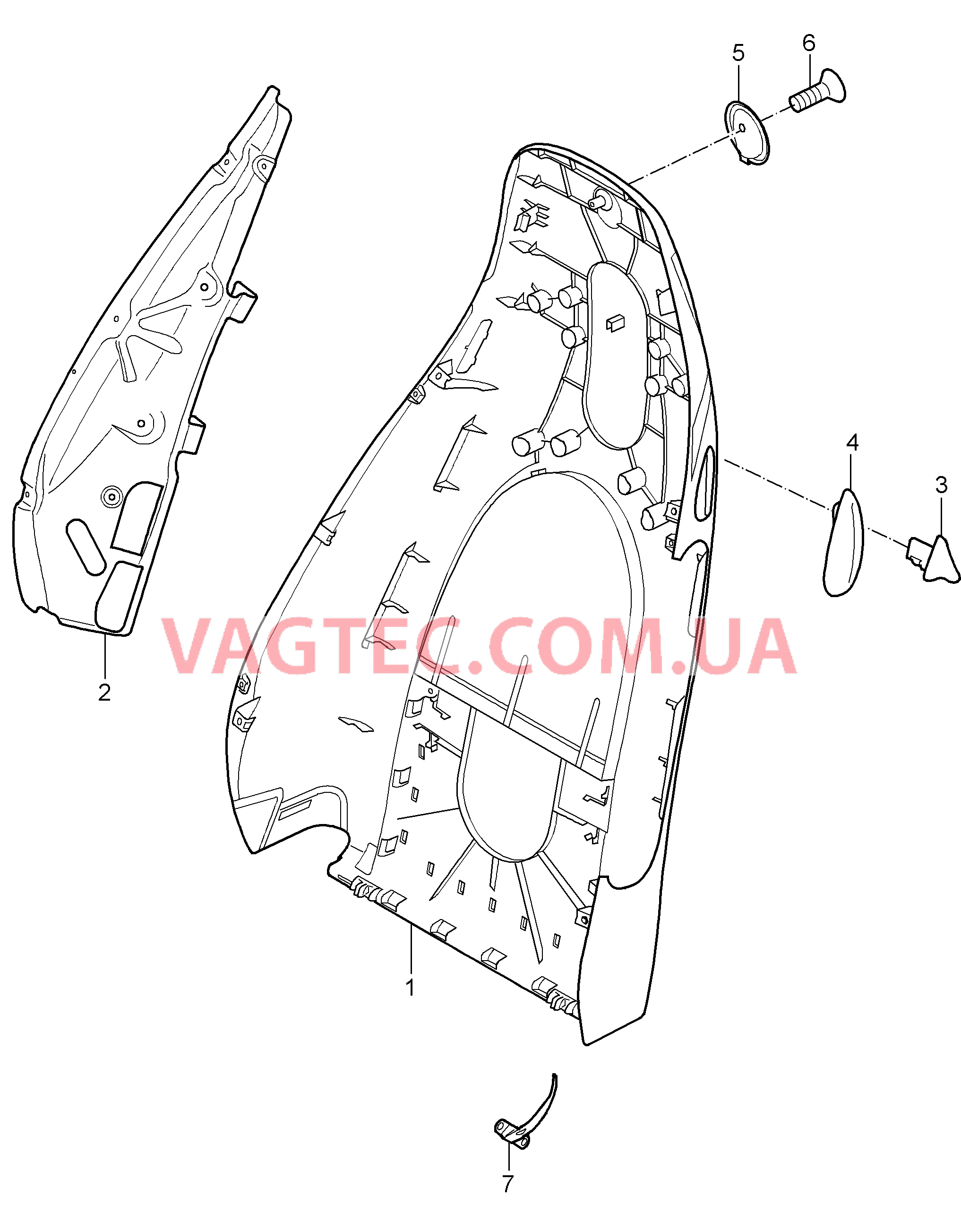 817-004 Каркас спинки, Серийное сиденье, Сиденье KOMFORT
						
						CARRERA, COUPE, CABRIO, TARGA для PORSCHE 911.Carrera 2005-2008