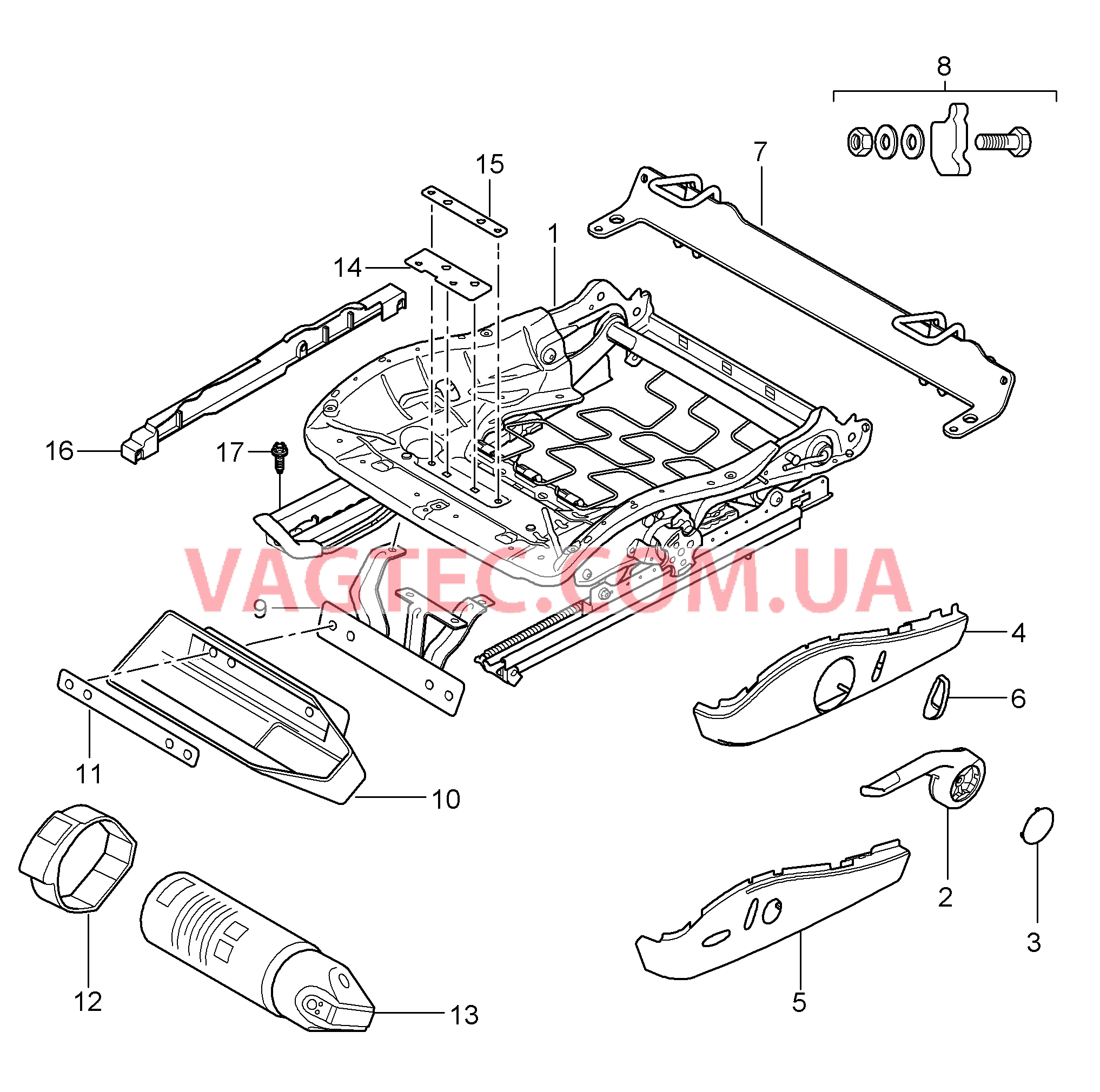 817-008 Регулятор сиденья, Серийное сиденье, Сиденье KOMFORT
						
						CARRERA, COUPE, CABRIO, TARGA для PORSCHE 911.Carrera 2005-2008USA