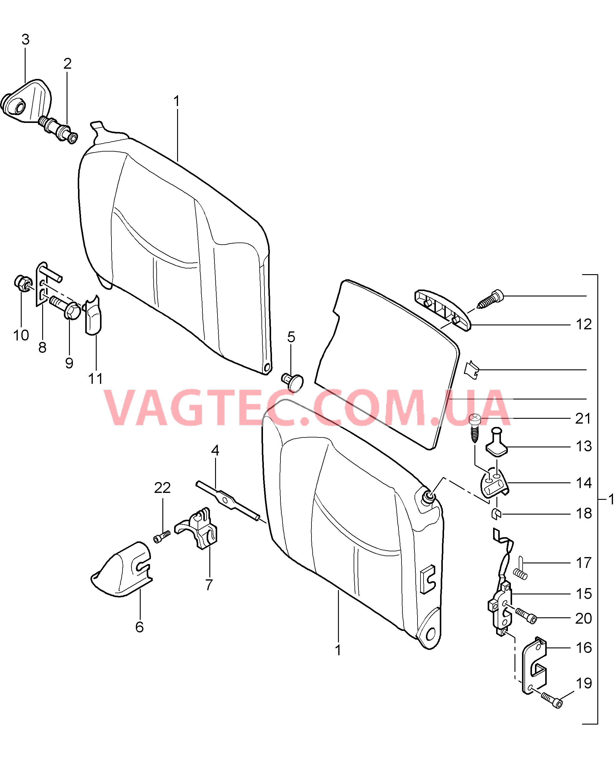 817-040 Спинка заднего сиденья
						
						CARRERA, COUPE, TARGA для PORSCHE 911.Carrera 2005-2008USA