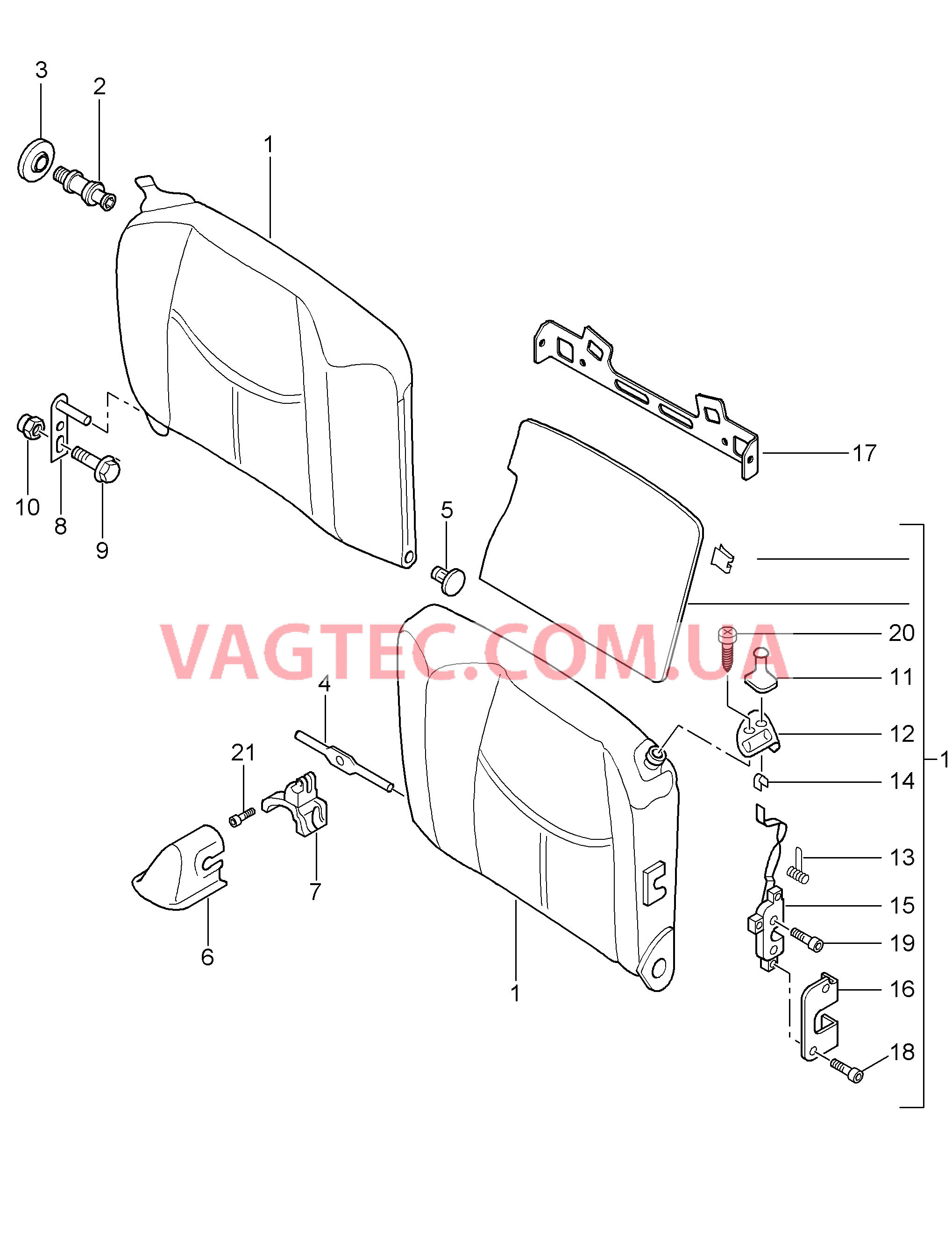 817-044 Спинка заднего сиденья
						
						CARRERA, CABRIO для PORSCHE 911.Carrera 2005-2008