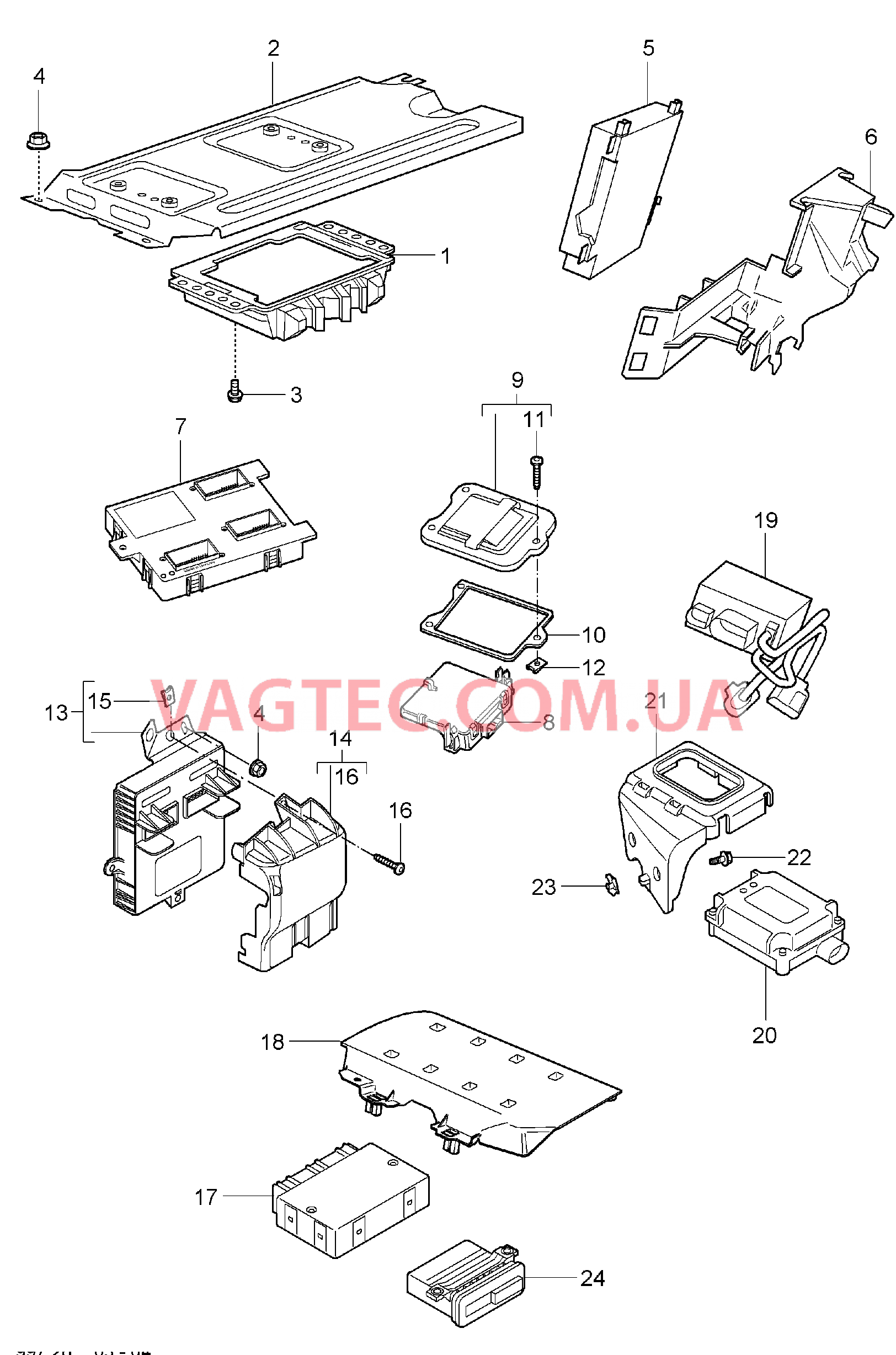 901-003 Блоки управления для PORSCHE 911.Carrera 2005-2008