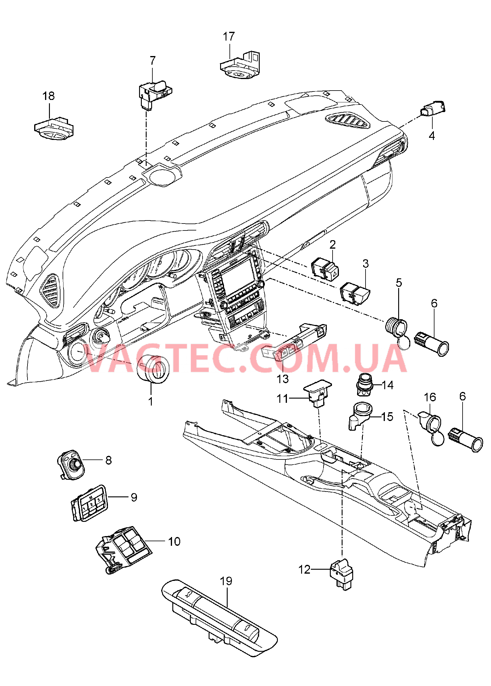 903-005 Выключатель для PORSCHE 911.Carrera 2005-2008