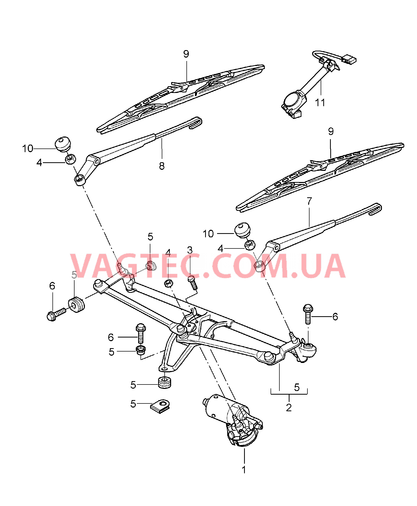 904-000 Стеклоочиститель, Датчик дождя для PORSCHE 911.Carrera 2005-2008