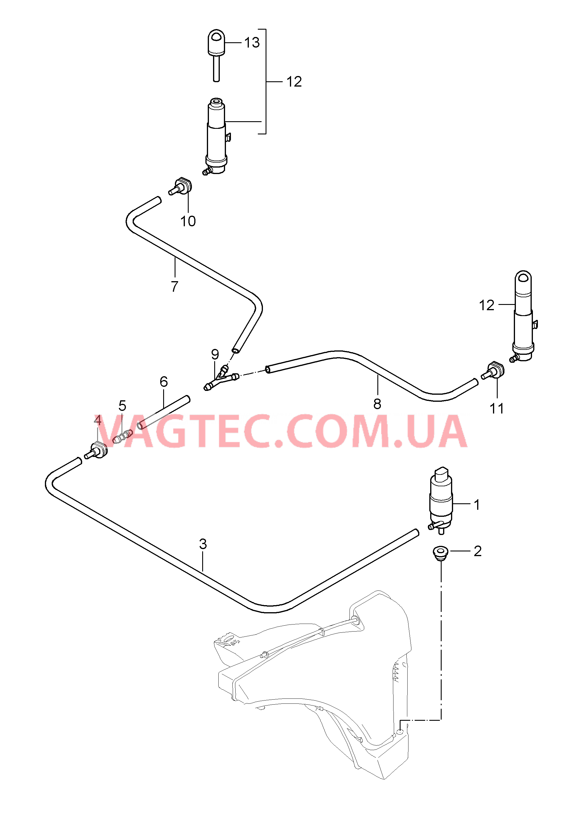 904-020 Система очистки фар
						
						I288 для PORSCHE 911.Carrera 2005-2008USA