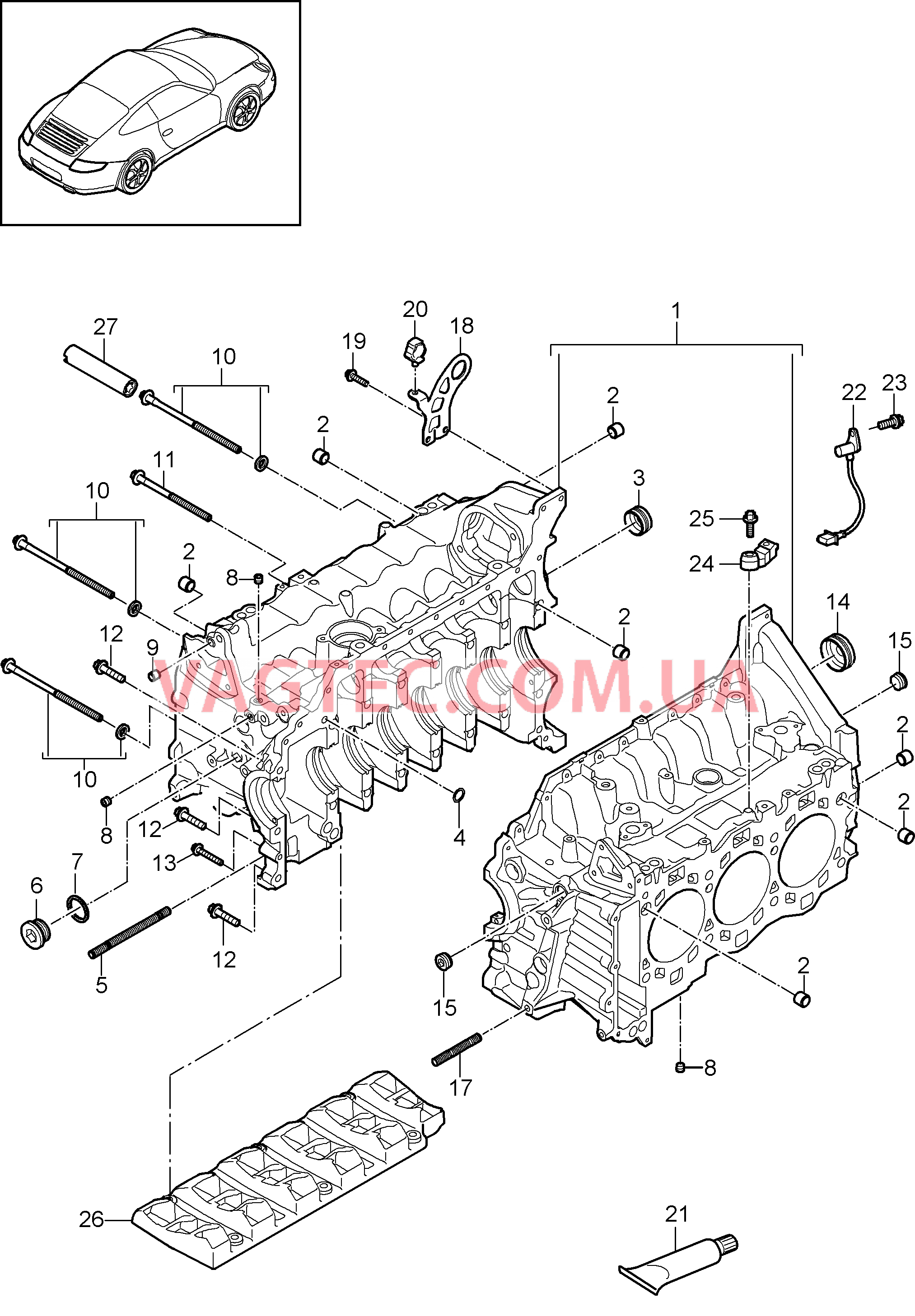 101-005 Кривошипный механизм
						
						MA1.01, MA1.02 для PORSCHE 911.Carrera 2009-2012