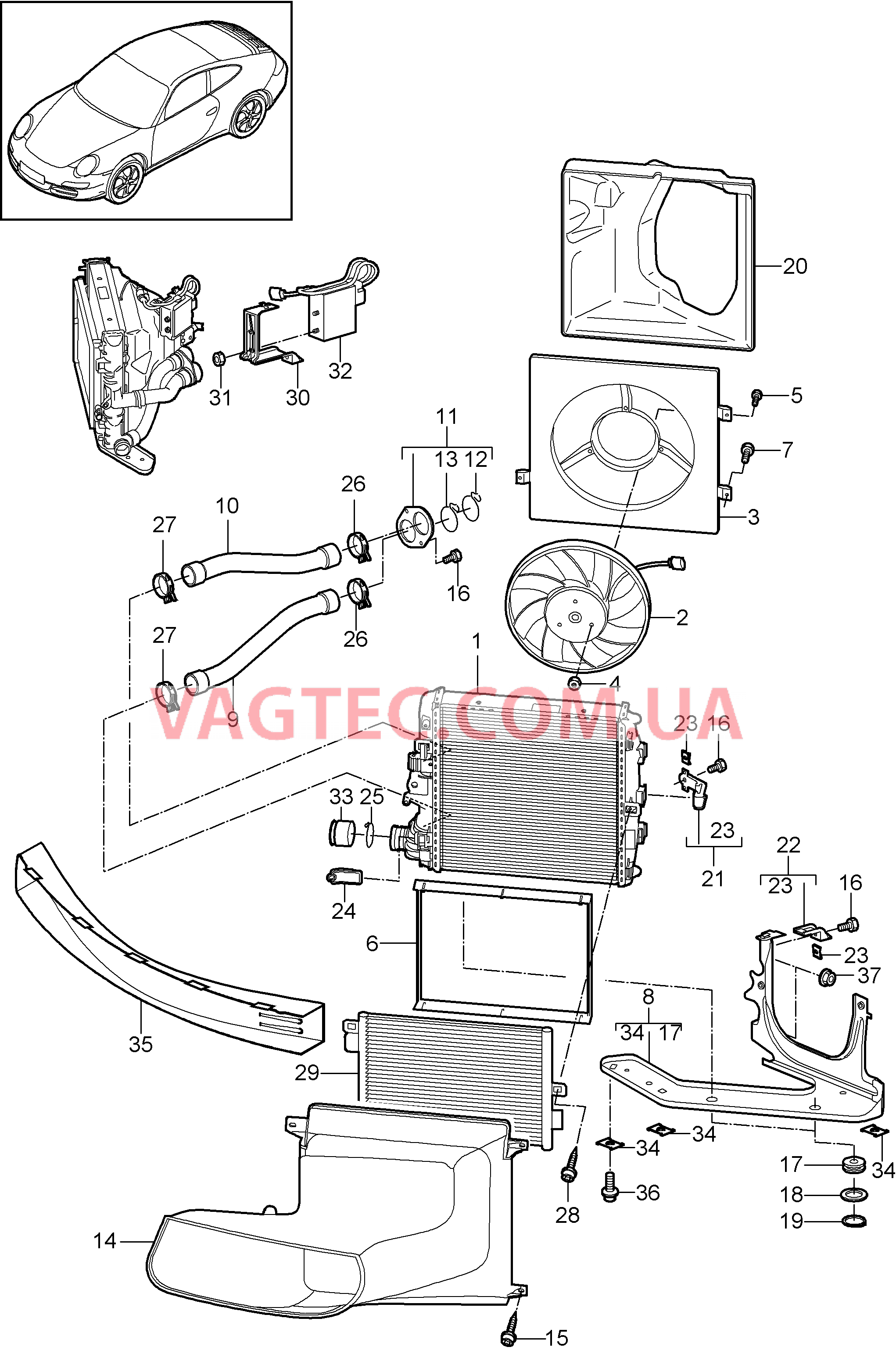 105-015 Водяное охлаждение 3
						
						MA1.01, MA1.02 для PORSCHE 911.Carrera 2009-2012