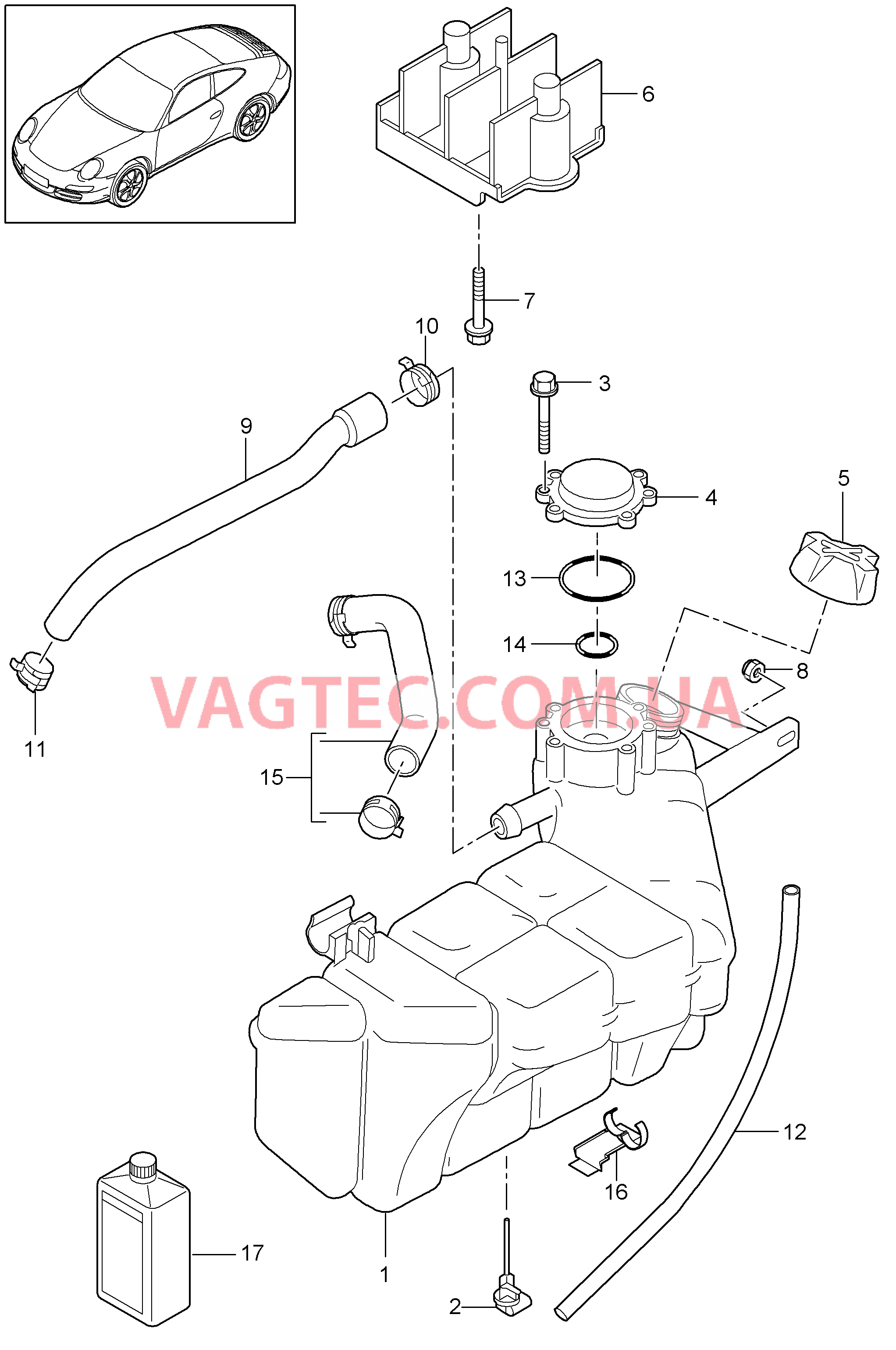 105-020 Водяное охлаждение 4
						
						MA1.01, MA1.02 для PORSCHE 911.Carrera 2009-2012