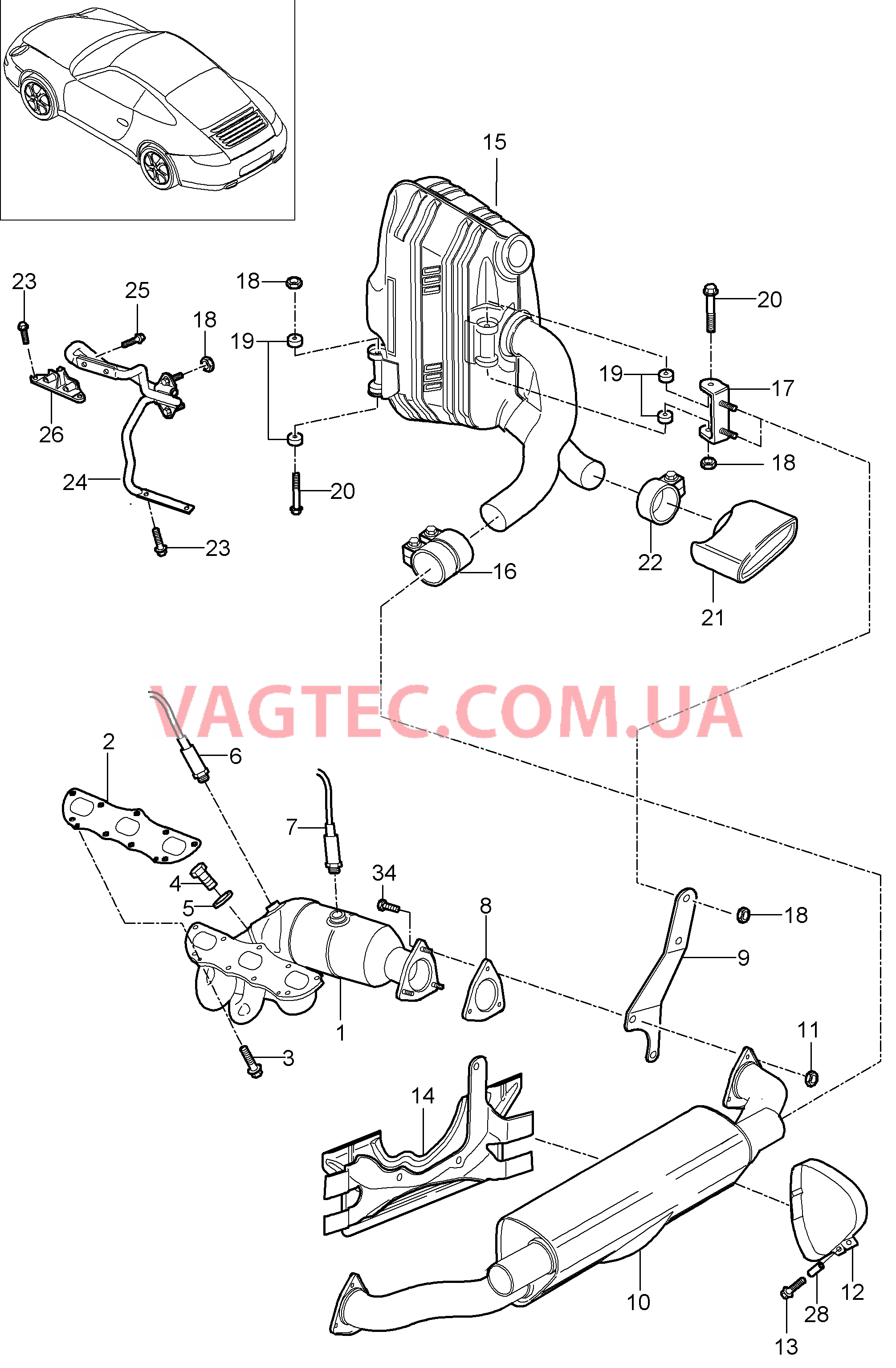 202-000 Выпускная система, Техническая информация, Группа 2, NR.28/09
						
						MA1.01/02 для PORSCHE 911.Carrera 2009-2012