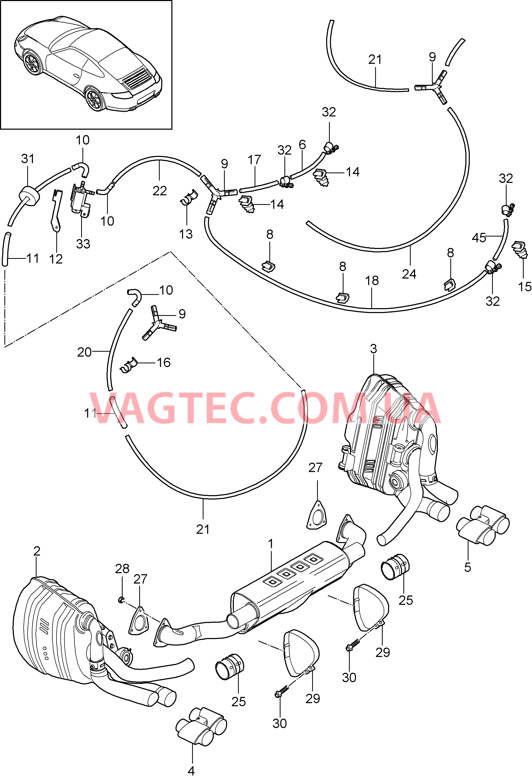 202-004 Выпускная система, Спортивное исполнение
						
						I176 для PORSCHE 911.Carrera 2009-2012