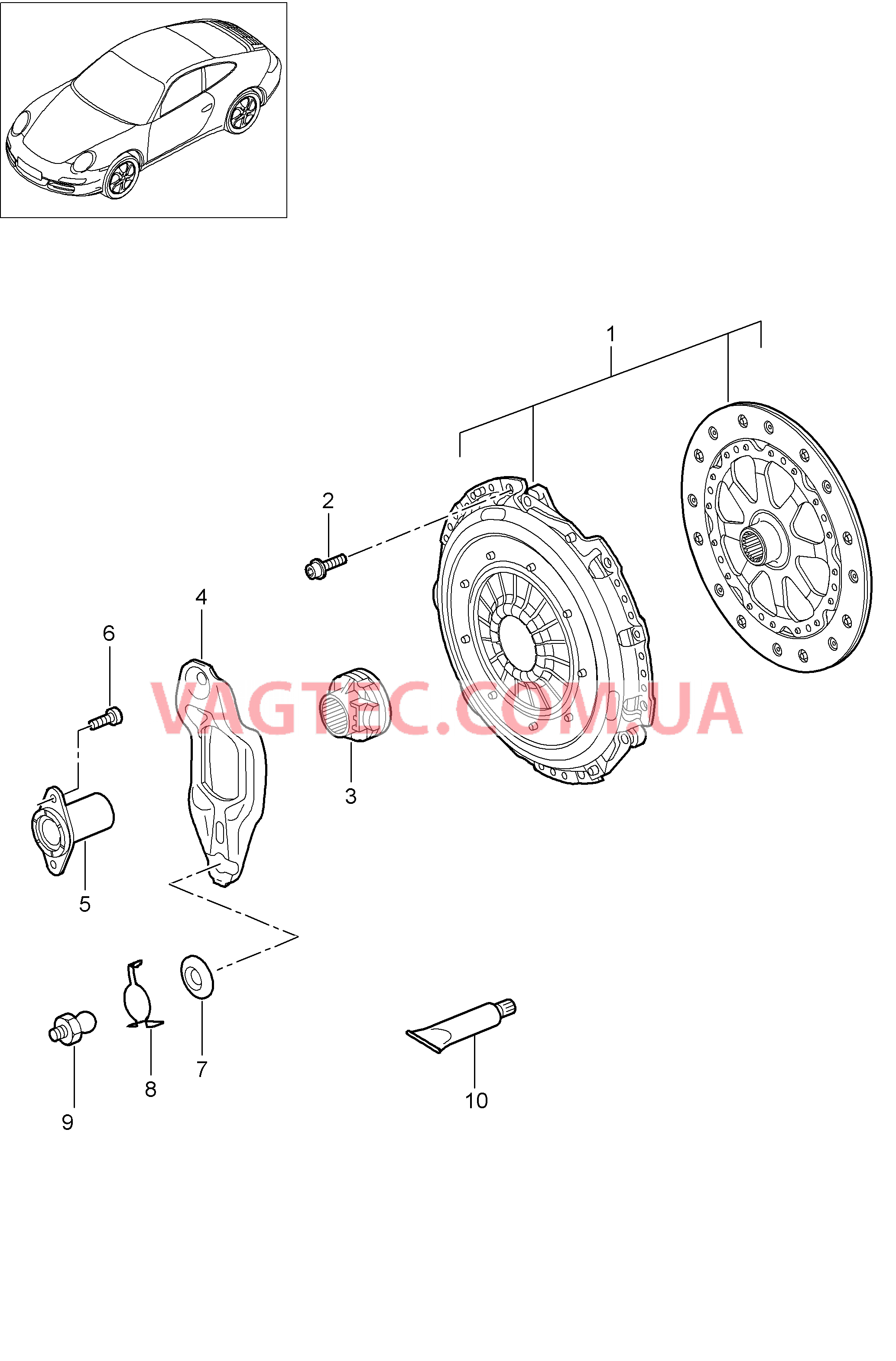 301-000 Сцепление
						
						G97.05, G97.35 для PORSCHE 911.Carrera 2009-2012