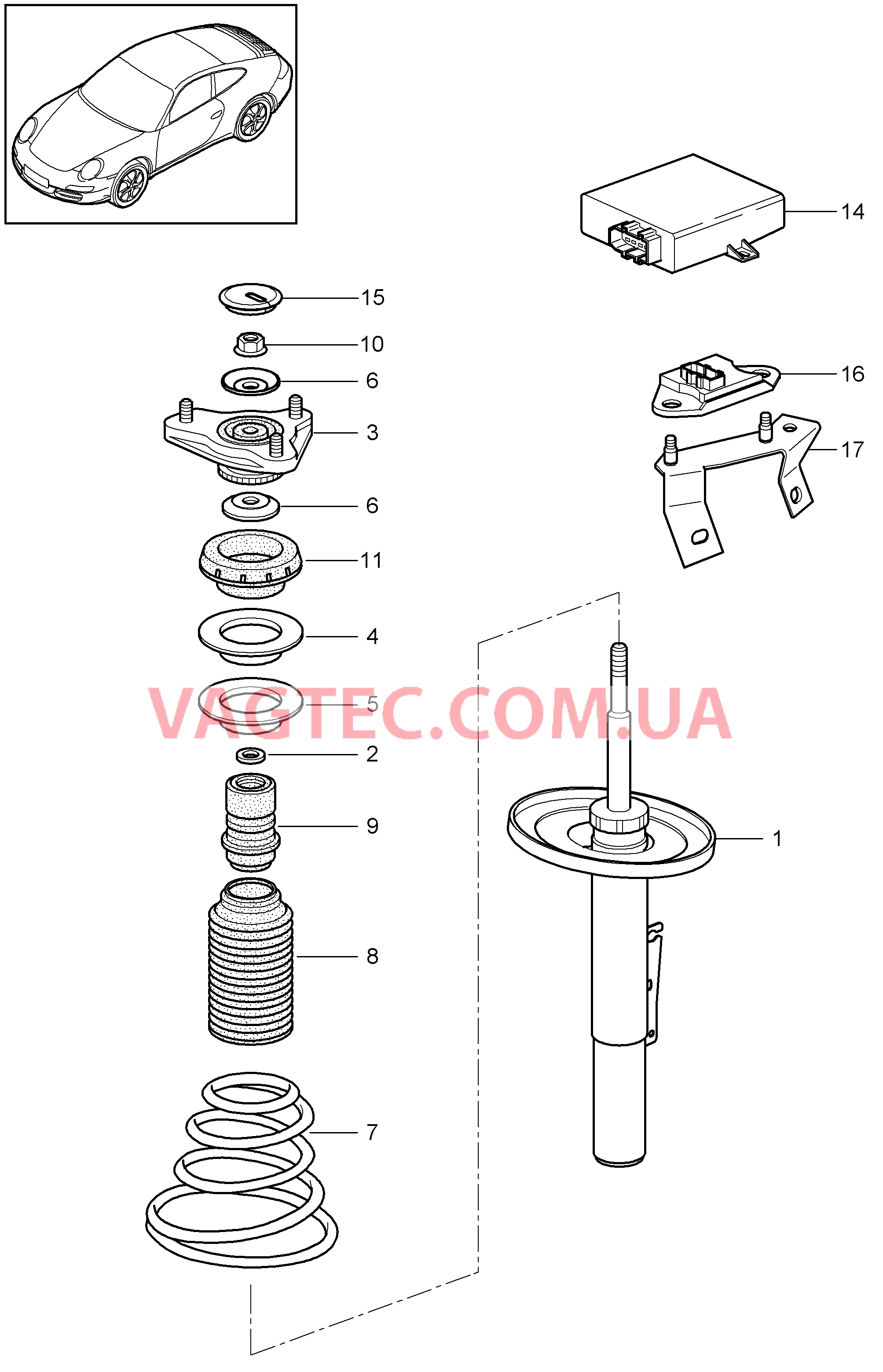 402-000 Пружина, Амортизац.стойка
						
						CARRERA 2, CARRERA 2-S, CABRIO, SPEEDSTER, CARRERA GTS для PORSCHE 911.Carrera 2009-2012USA