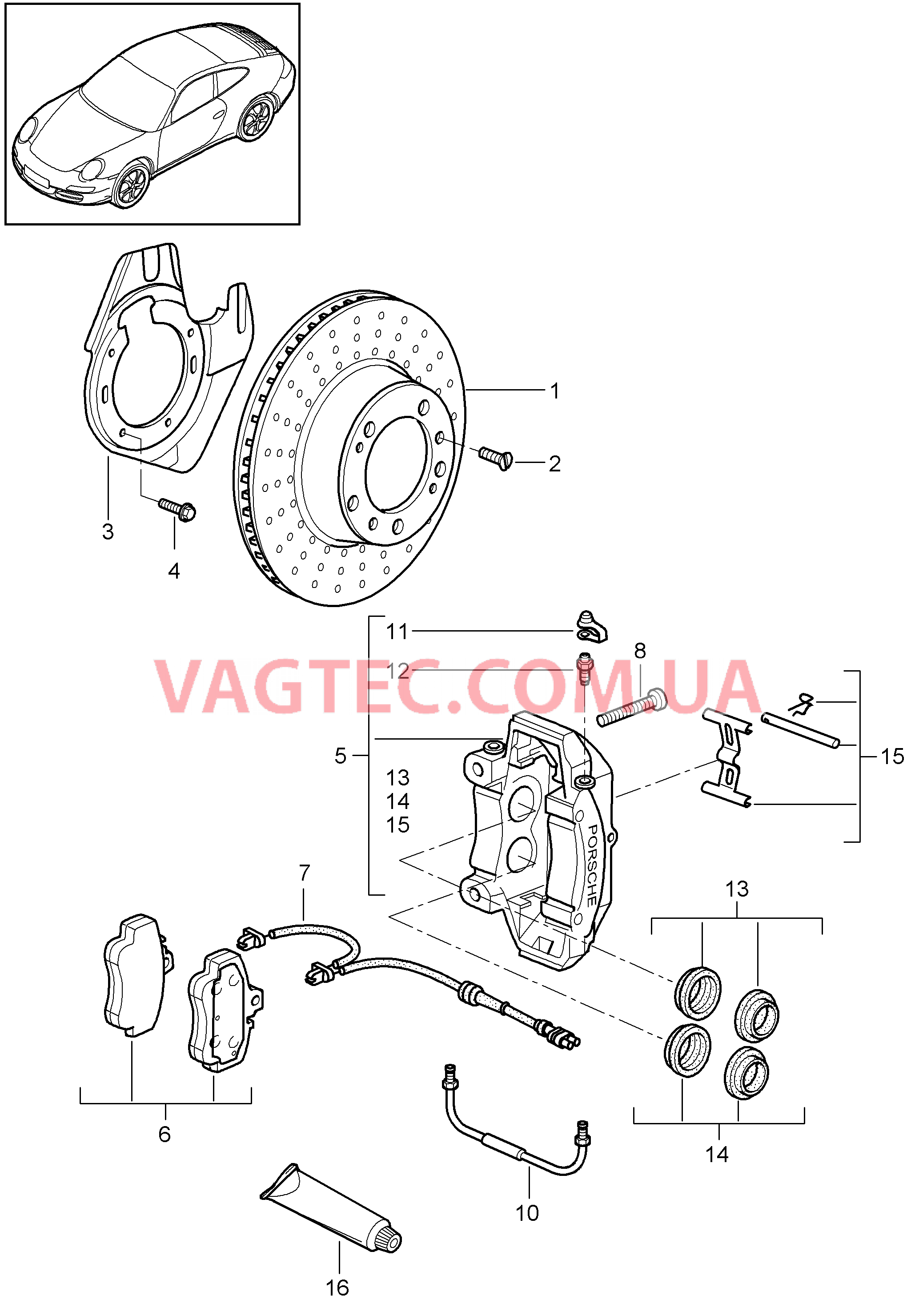 602-000 Дисковой тормоз, Передняя ось
						
						CARRERA 2, CARRERA 2-S, SPORTCLASSIC, SPEEDSTER, BLACK EDITIO для PORSCHE 911.Carrera 2009-2012