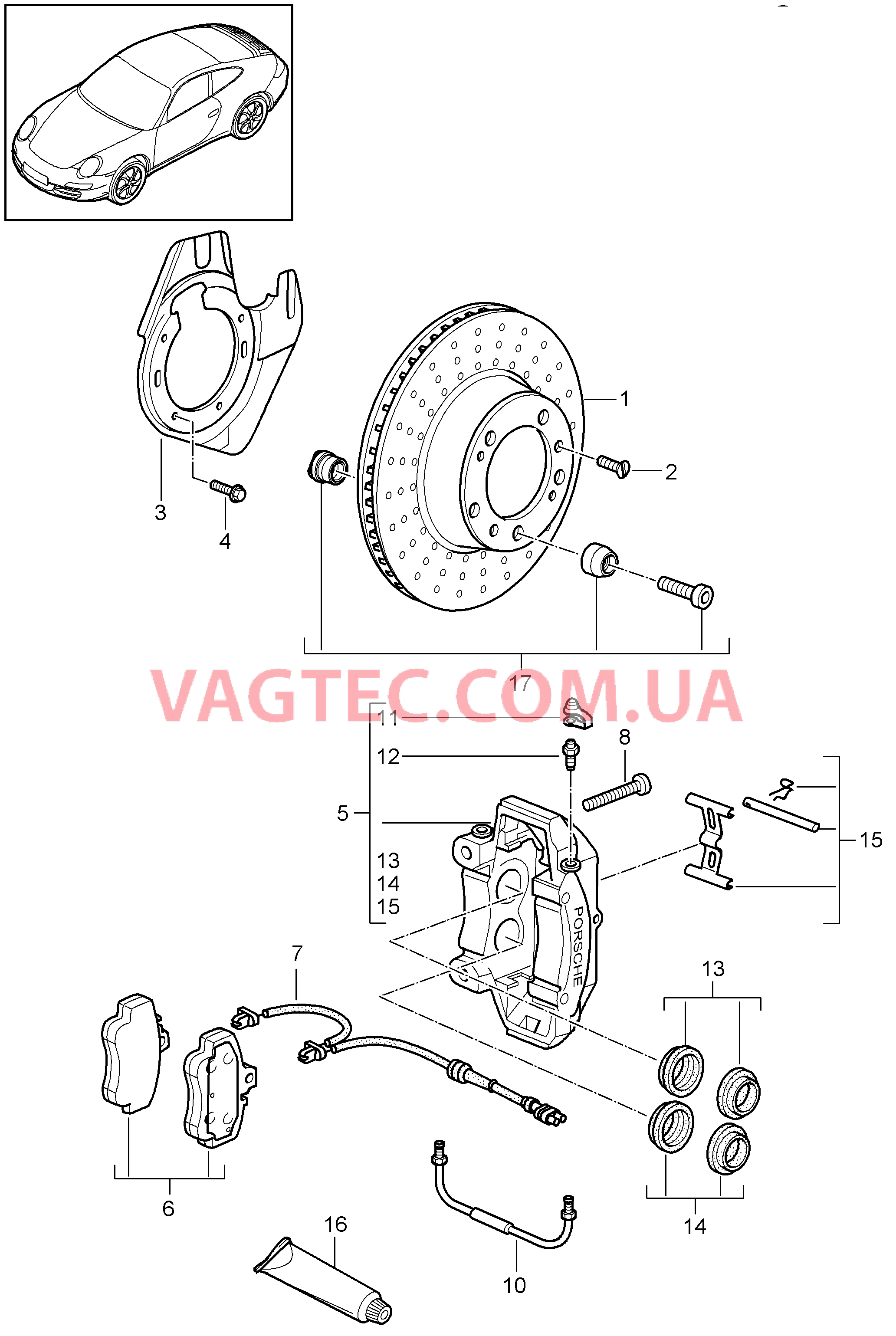 602-002 Дисковой тормоз, Передняя ось
						
						CARRERA GTS, 4 GTS для PORSCHE 911.Carrera 2009-2012