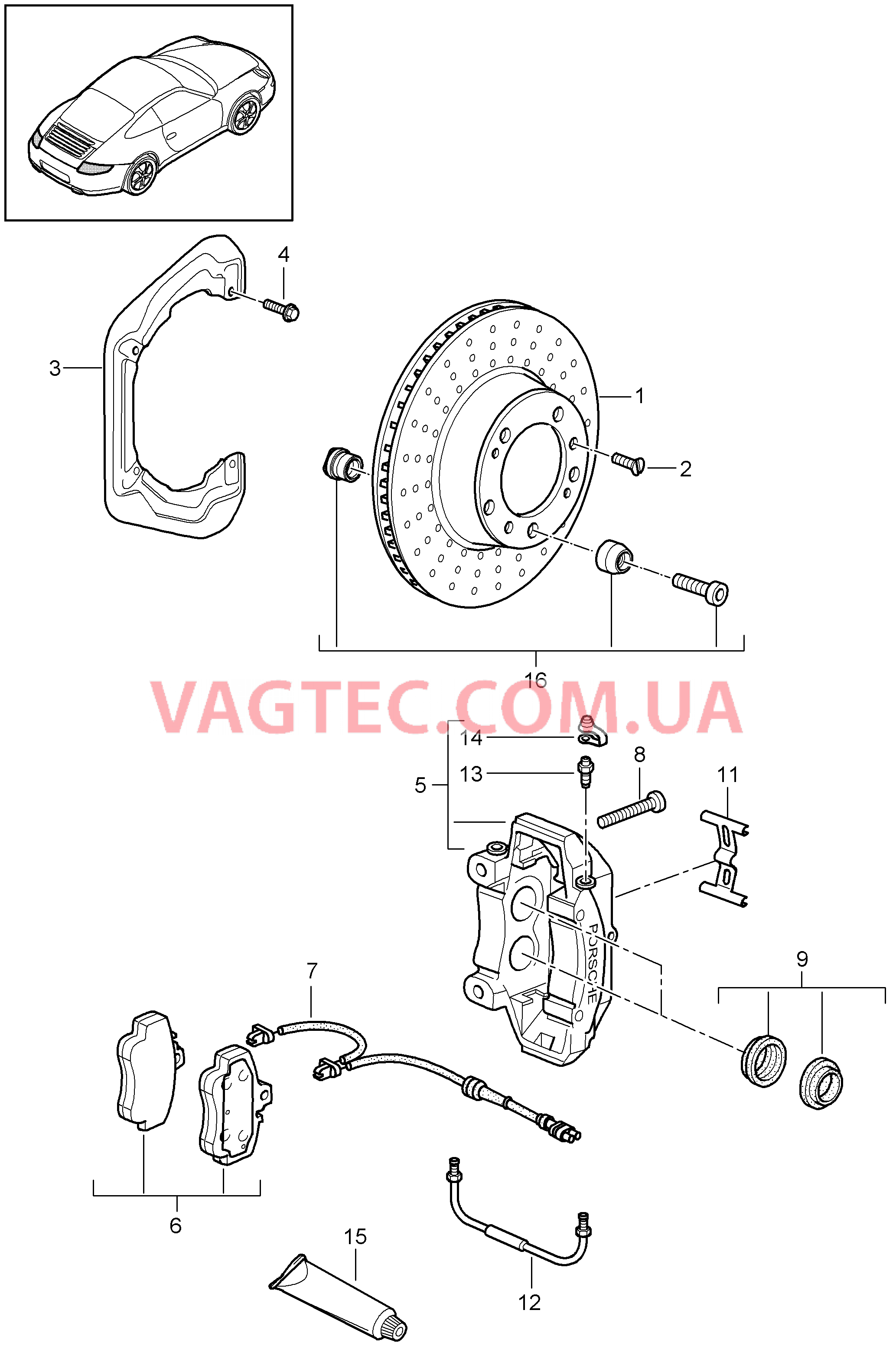 603-002 Дисковой тормоз, Задняя ось
						
						CARRERA GTS для PORSCHE 911.Carrera 2009-2012