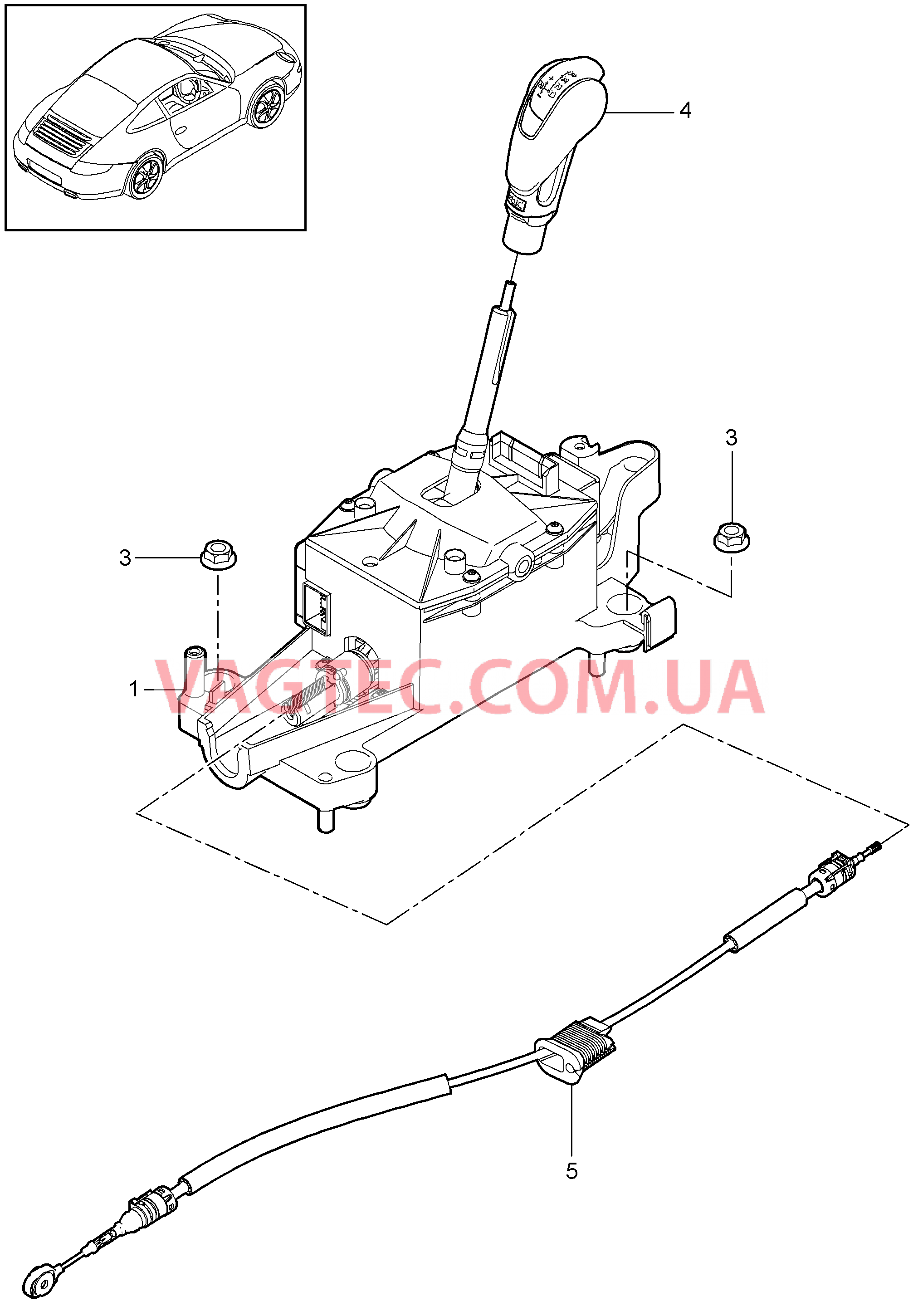 701-001 Селектор, PDK
						
						I250 для PORSCHE 911.Carrera 2009-2012