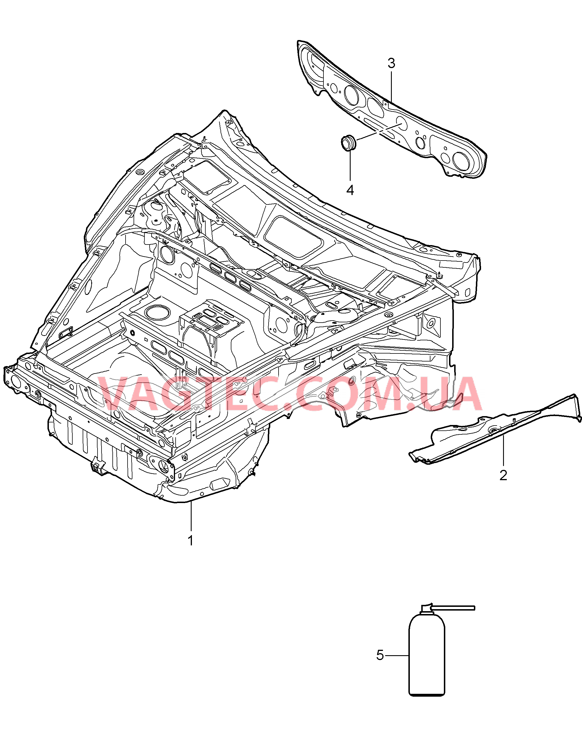 801-005 Передняя часть кузова для PORSCHE 911.Carrera 2009-2012