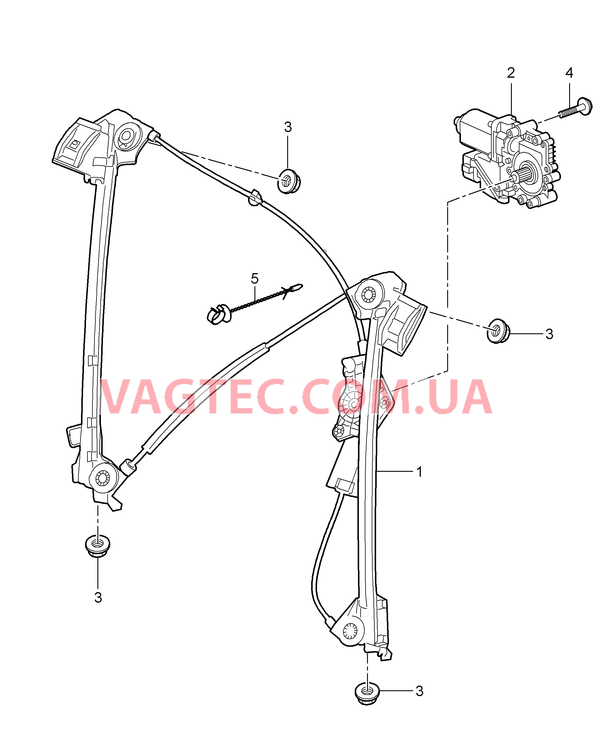 804-030 Стеклоподъемник для PORSCHE 911.Carrera 2009-2012