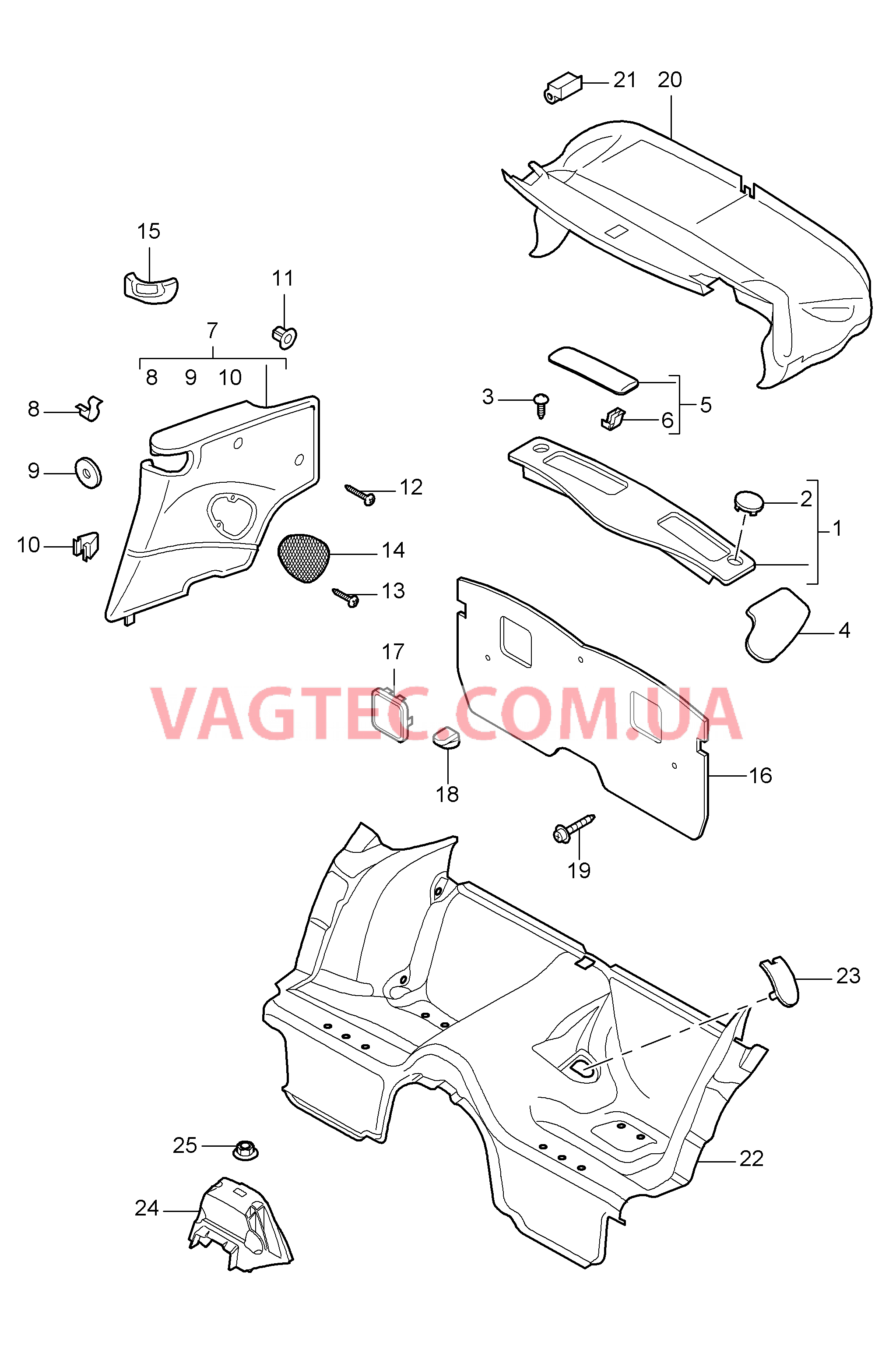 807-007 Обивки, задний
						
						CABRIO для PORSCHE 911.Carrera 2009-2012