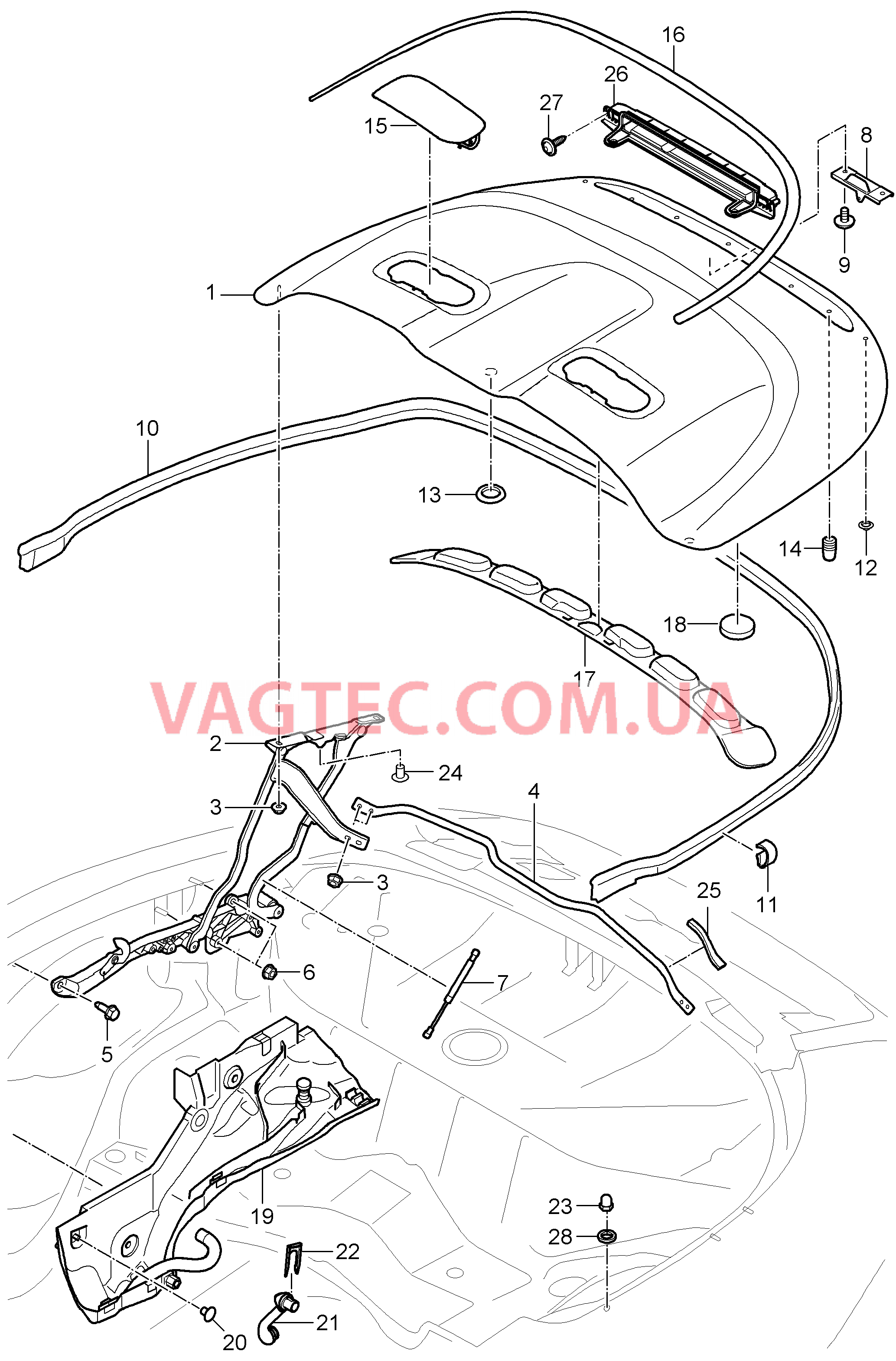 811-045 Отсек складного верха, Крышка, Влагоуловитель
						
						SPEEDSTER, I503 для PORSCHE 911.Carrera 2009-2012